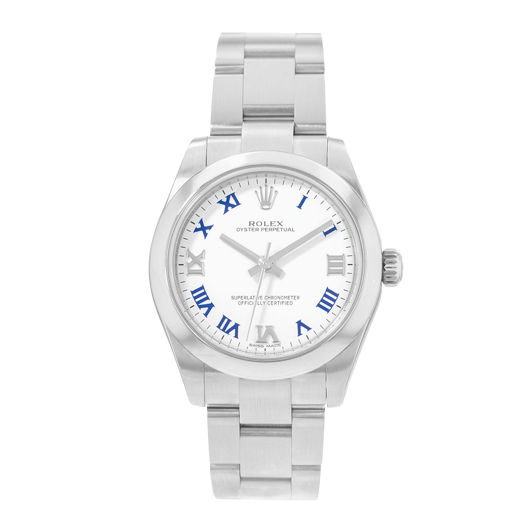 Rolex Oyster Perpetual 31 177200 White Roman Dial Steel Automatic Ladies Watch