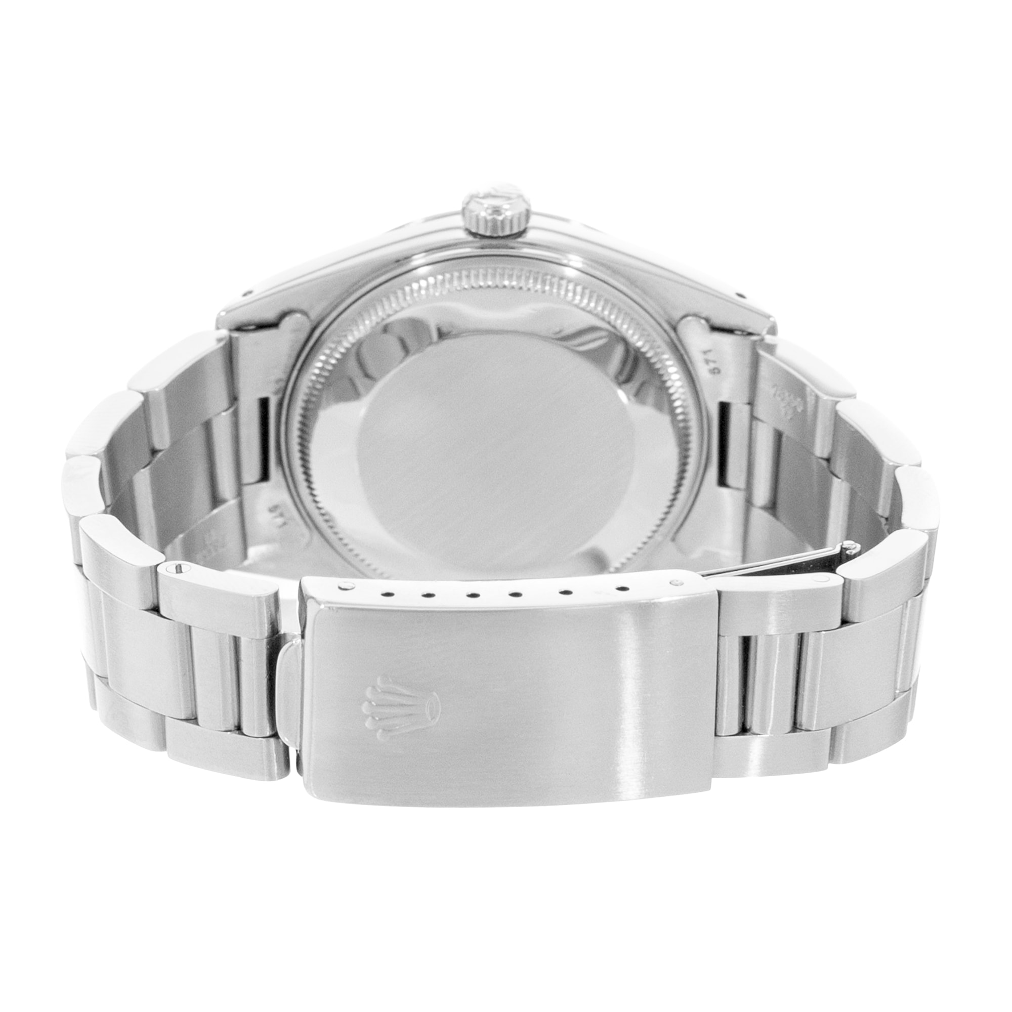 Rolex Oyster Perpetual 34 15000 Vintage Silver Dial Steel Automatic Mens Watch