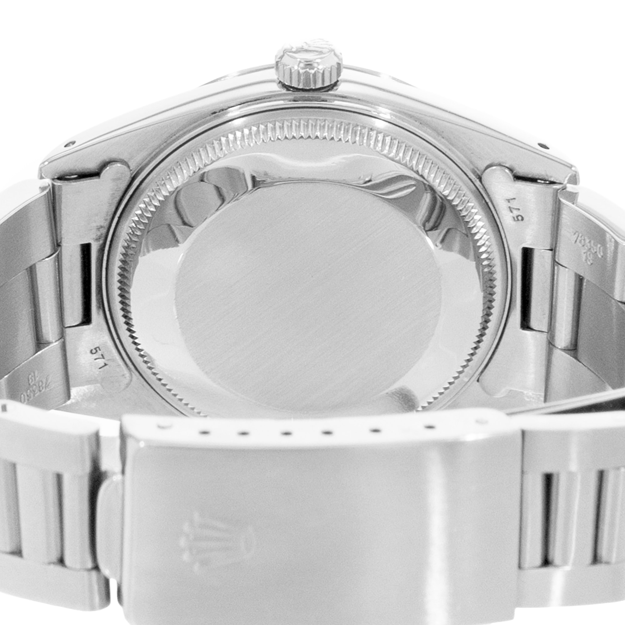 Rolex Oyster Perpetual 34 15000 Vintage Silver Dial Steel Automatic Mens Watch
