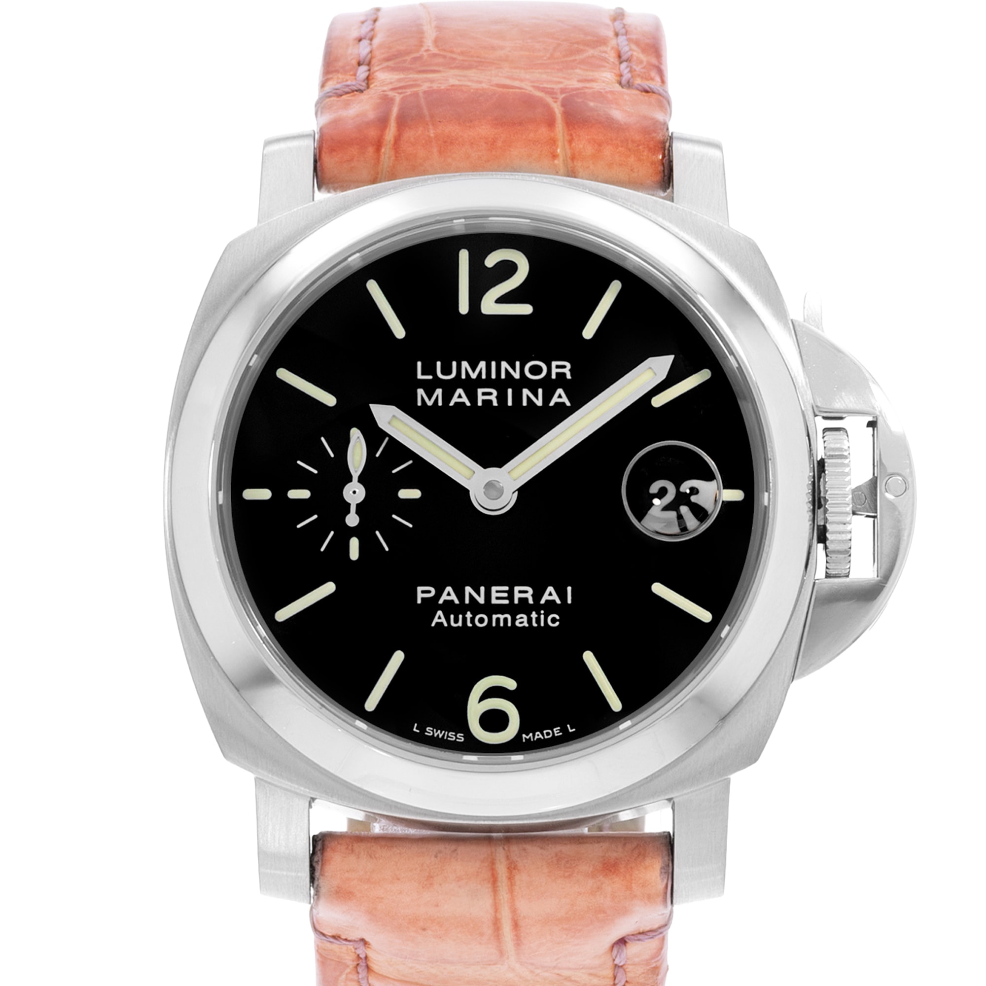 Panerai Luminor Marina PAM 01048 40mm Black Dial Steel Automatic Mens Watch