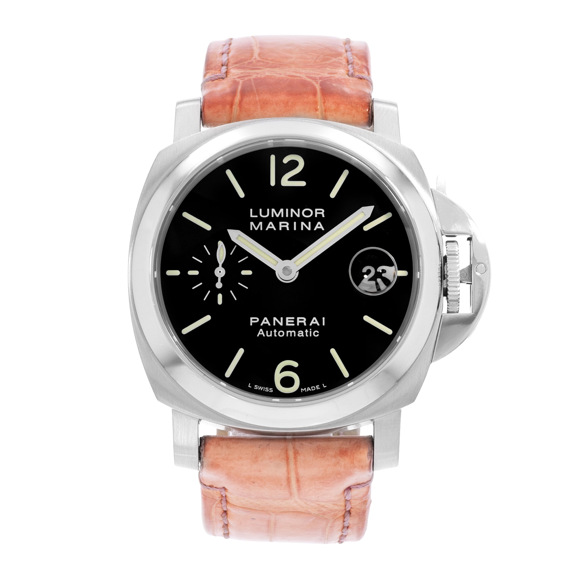 Panerai Luminor Marina PAM 01048 40mm Black Dial Steel Automatic Mens Watch