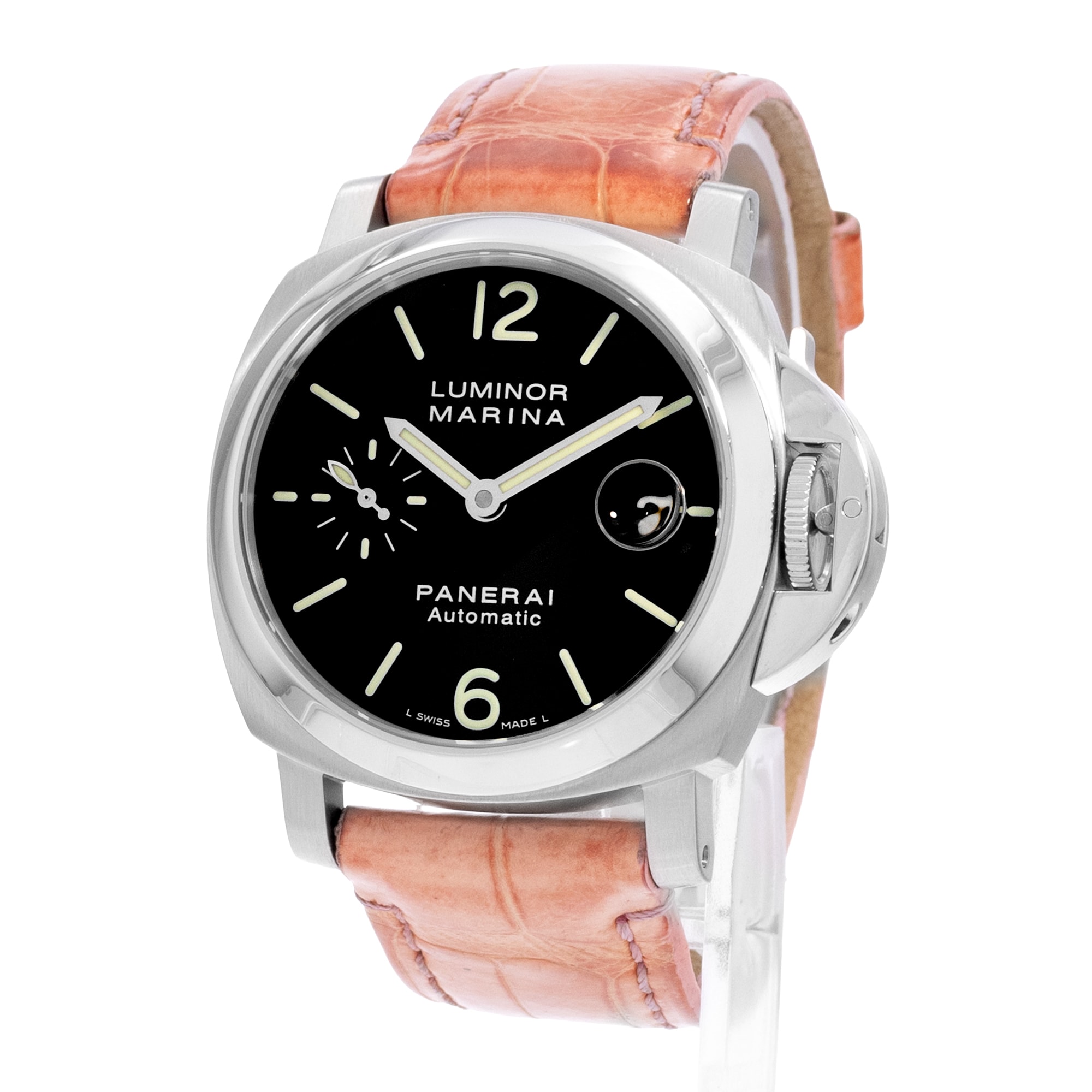 Panerai Luminor Marina PAM 01048 40mm Black Dial Steel Automatic Mens Watch