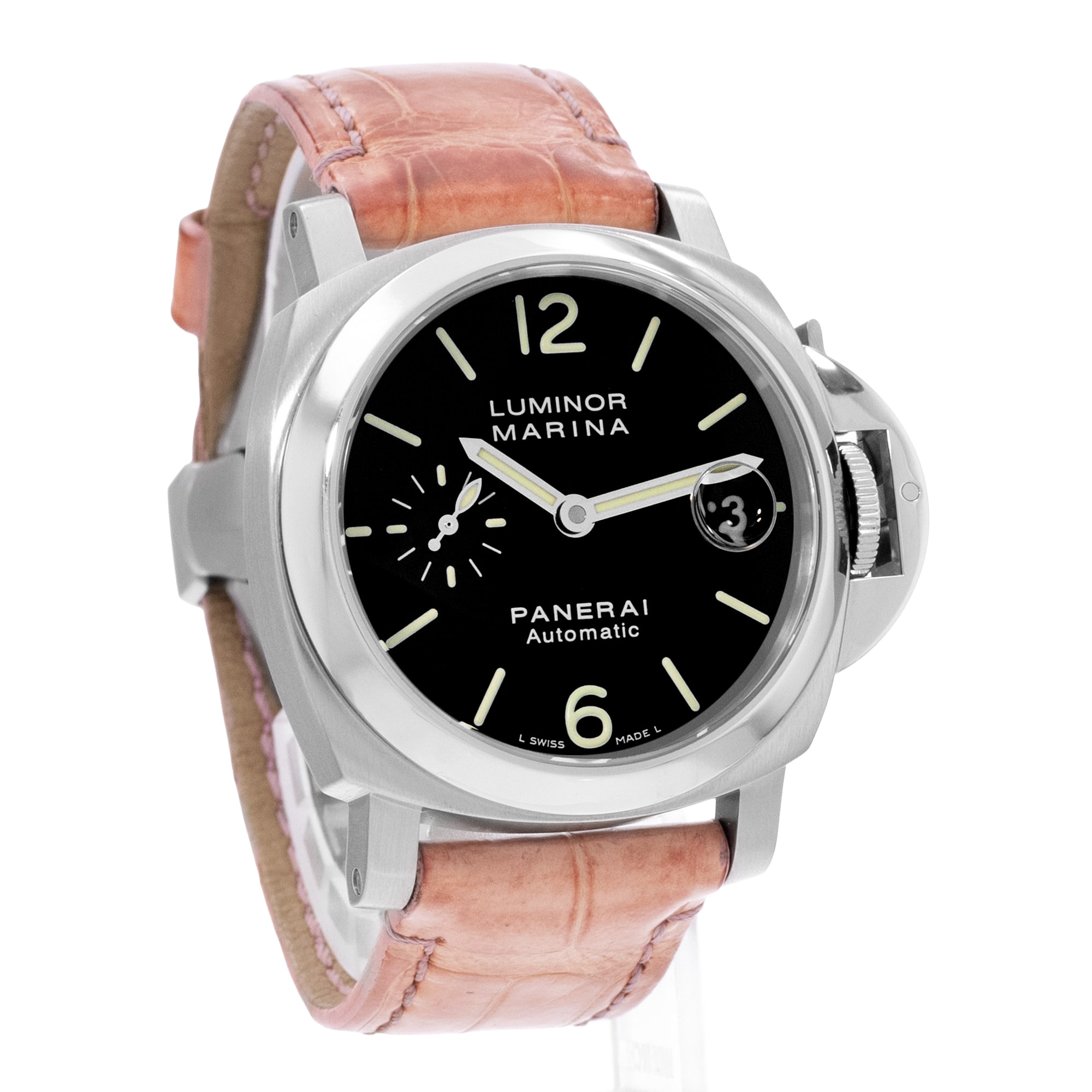 Panerai Luminor Marina PAM 01048 40mm Black Dial Steel Automatic Mens Watch
