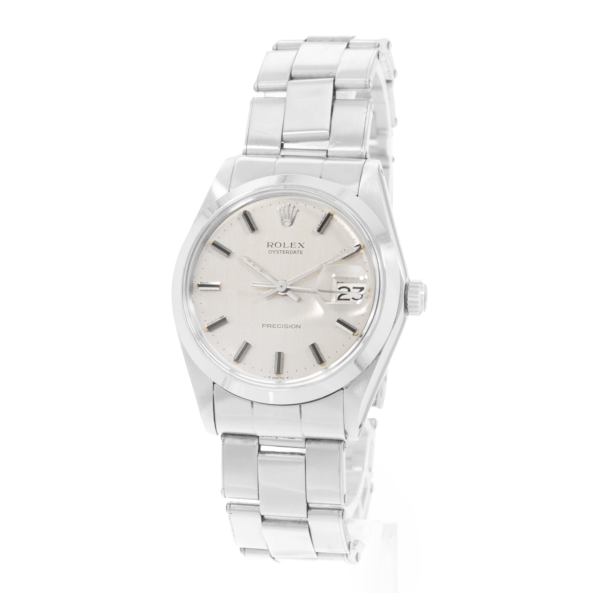 Rolex Oyster Perpetual 34 1500 Vintage Silver Index Steel Automatic Mens Watch