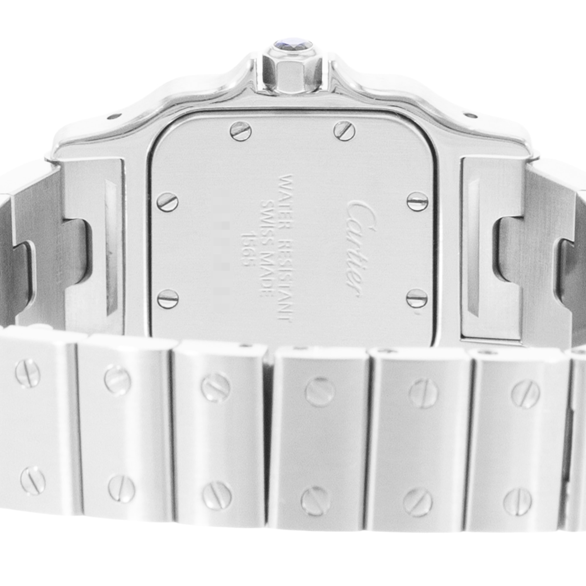 Cartier Santos Galbee W20056D6 1565 24mm Small Silver Roman Steel Ladies Watch