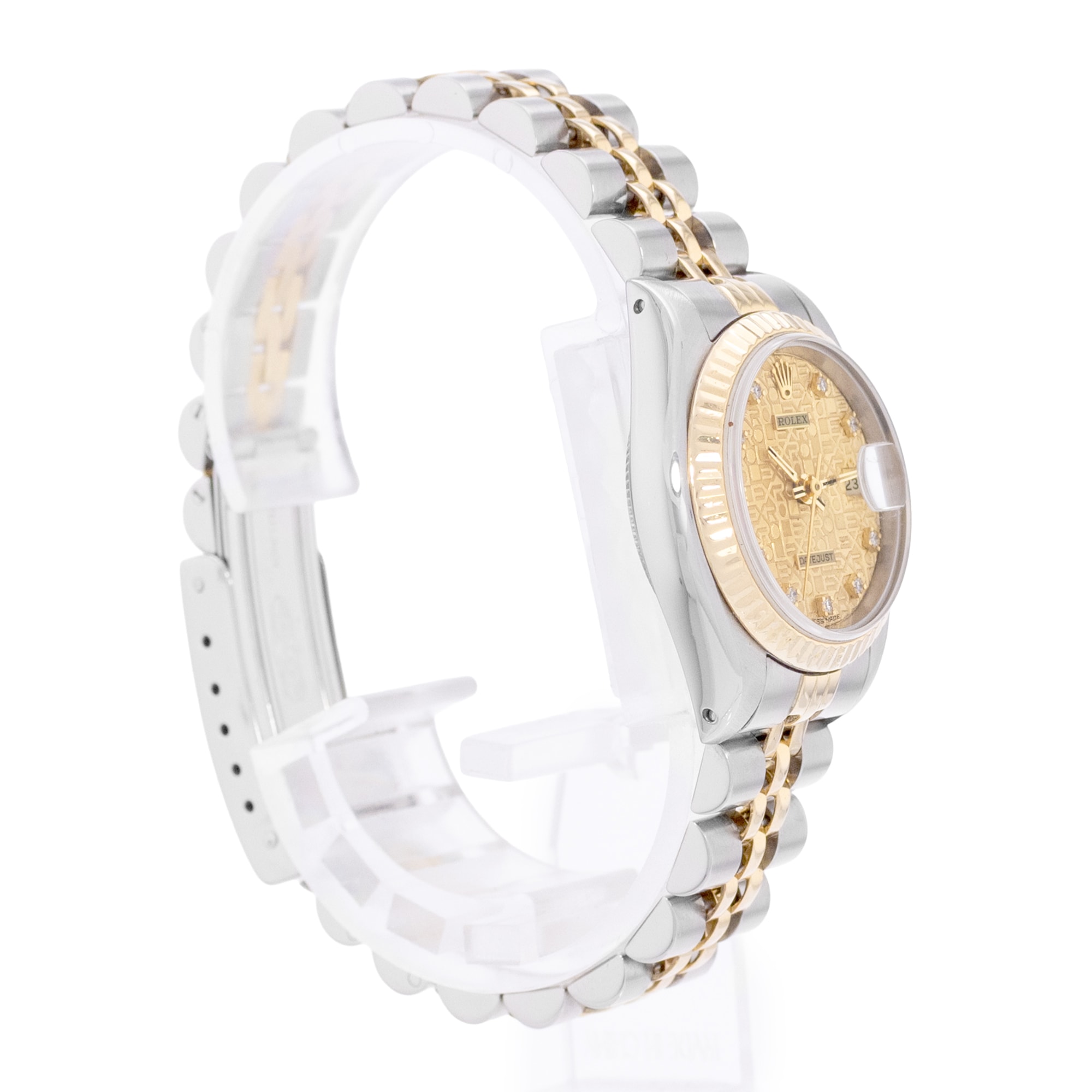 Rolex Datejust 26 69173 Vintage Champagne Diamond Steel Yellow Gold Ladies Watch