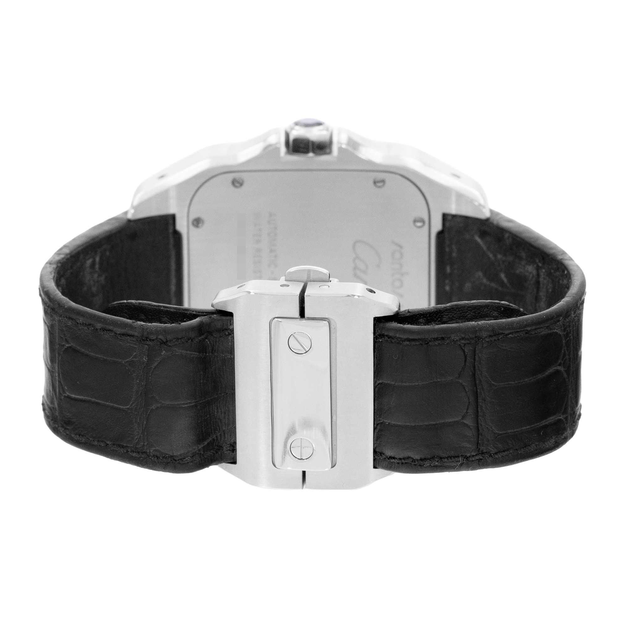 Cartier Santos 100 W20073X8 2656 38mm Silver Roman Steel Mens Watch Papers