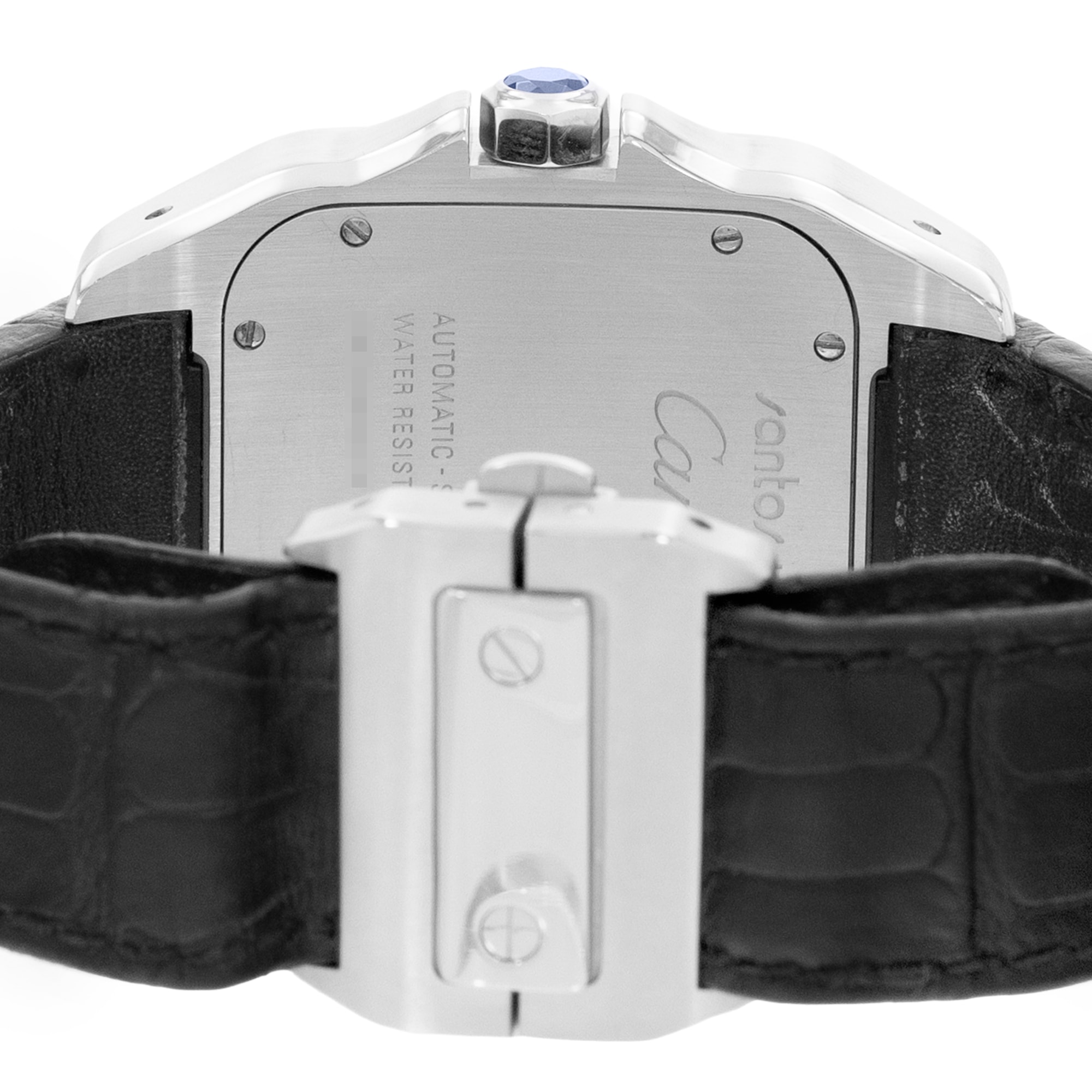 Cartier Santos 100 W20073X8 2656 38mm Silver Roman Steel Mens Watch Papers