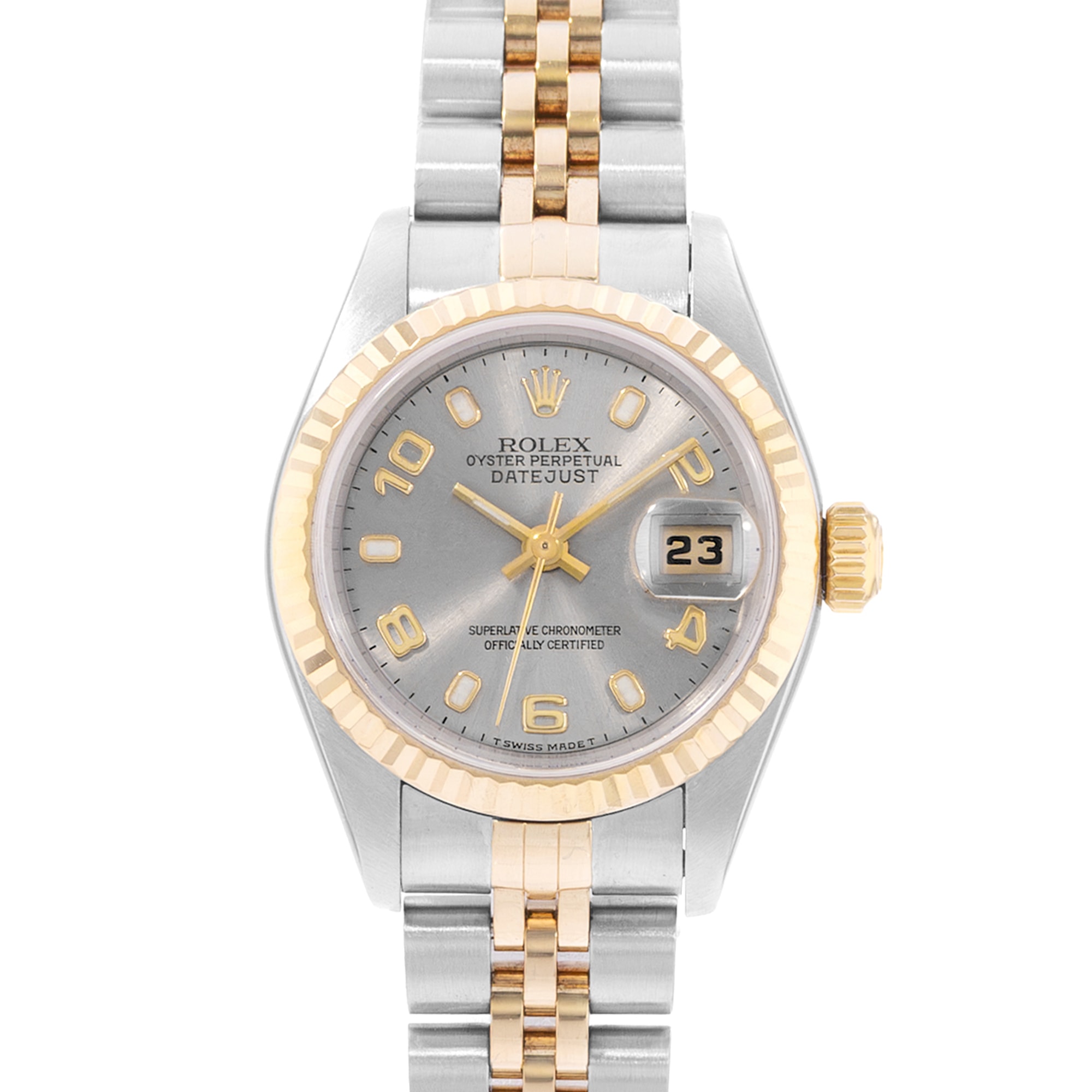 Rolex Datejust 26 69173 Silver Steel Gold Jubilee Ladies Watch Papers 1999