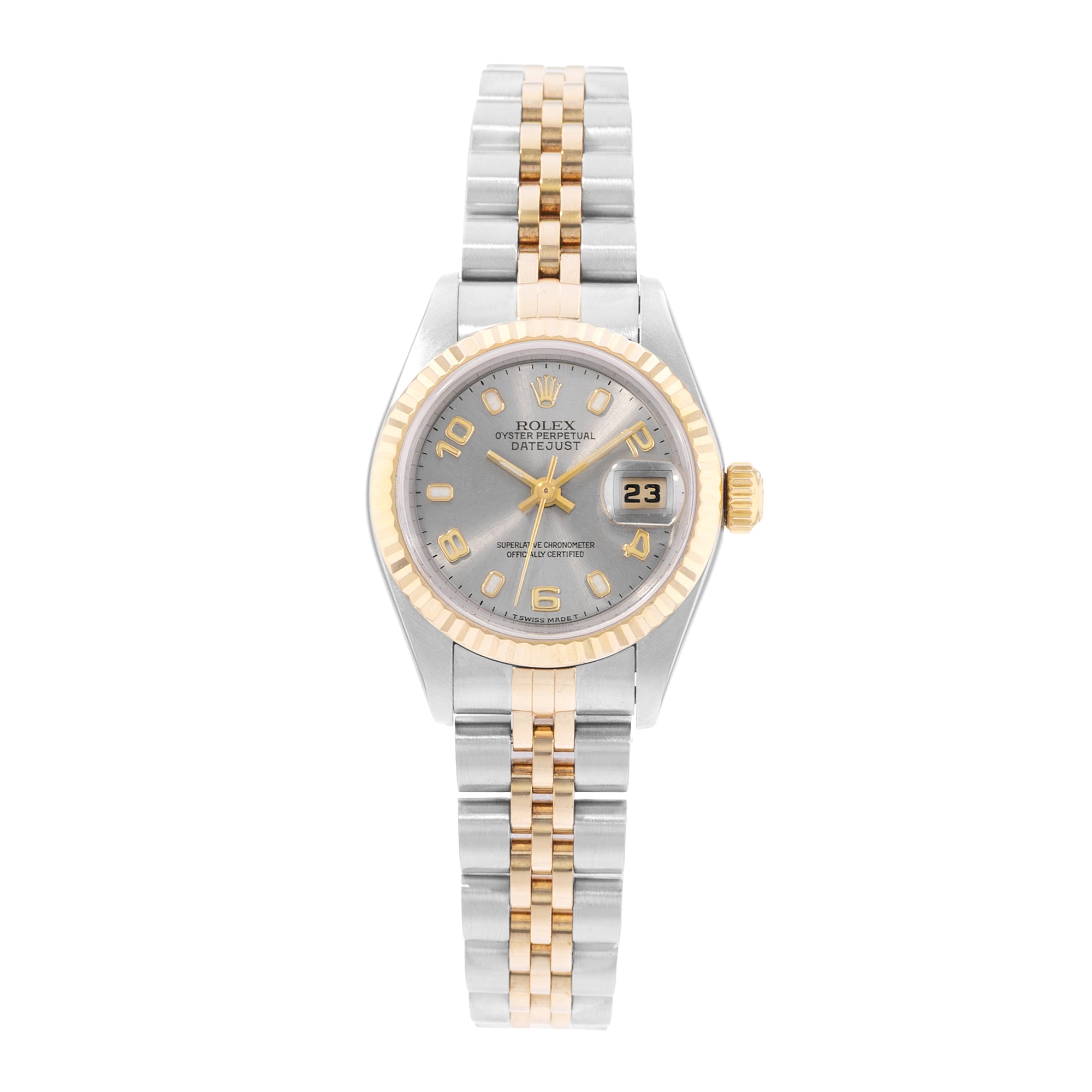 Rolex Datejust 26 69173 Silver Steel Gold Jubilee Ladies Watch Papers 1999