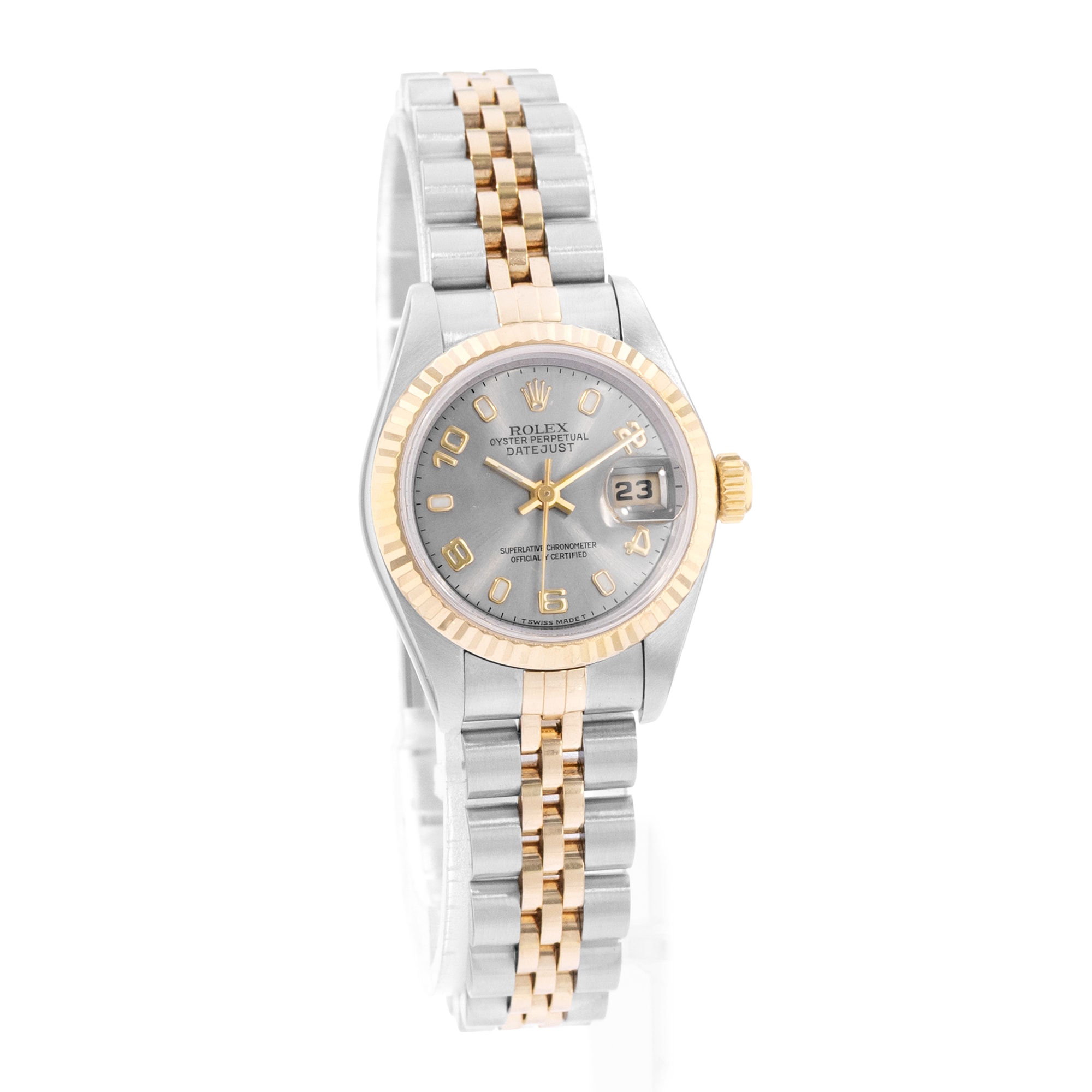 Rolex Datejust 26 69173 Silver Steel Gold Jubilee Ladies Watch Papers 1999