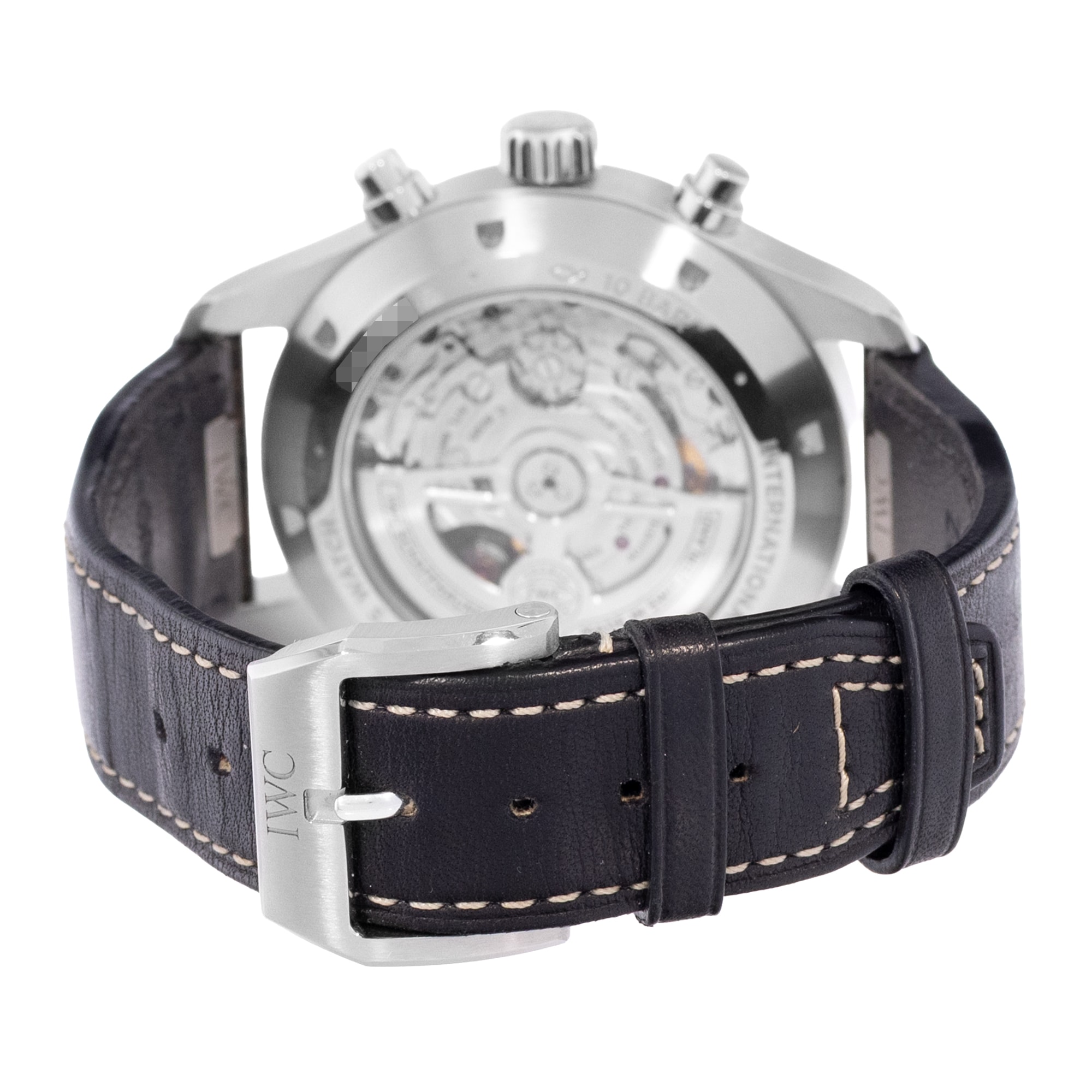 IWC Pilot Chronograph IW378003 43mm Blue Dial Steel Automatic Mens Watch Card