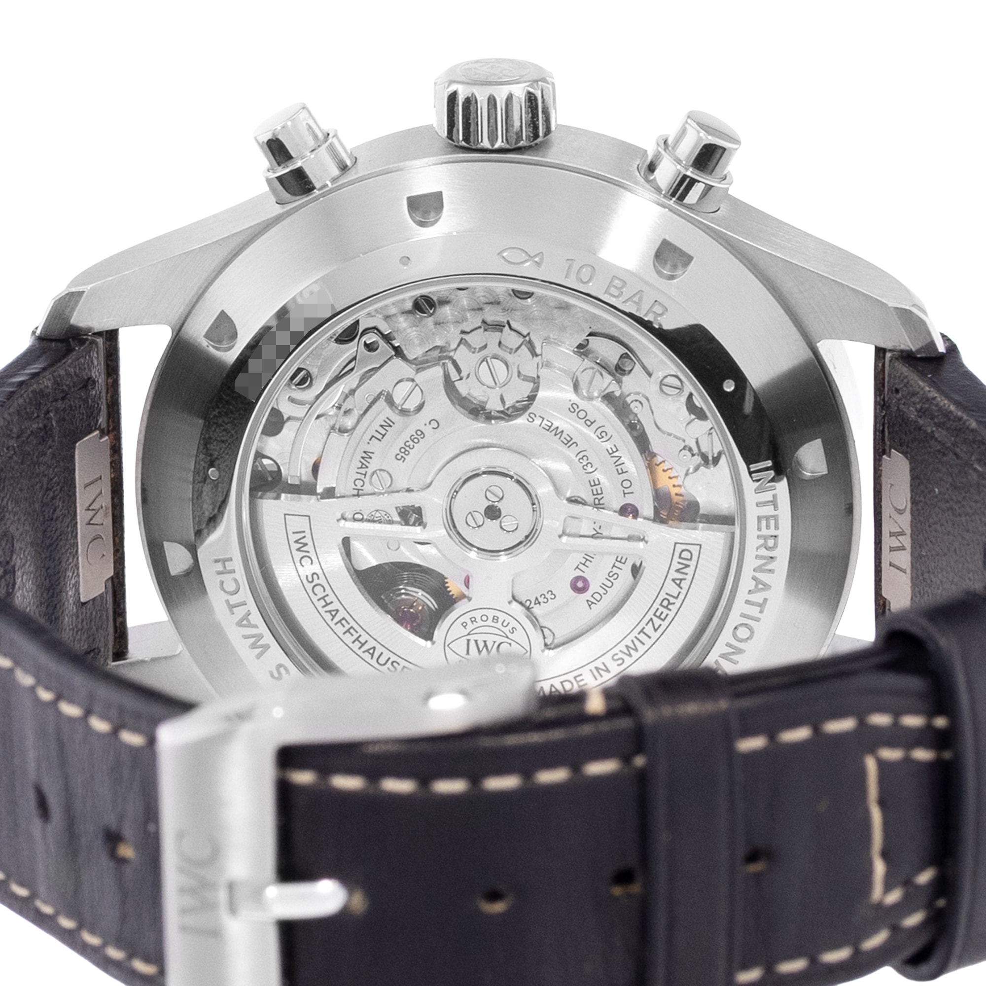 IWC Pilot Chronograph IW378003 43mm Blue Dial Steel Automatic Mens Watch Card