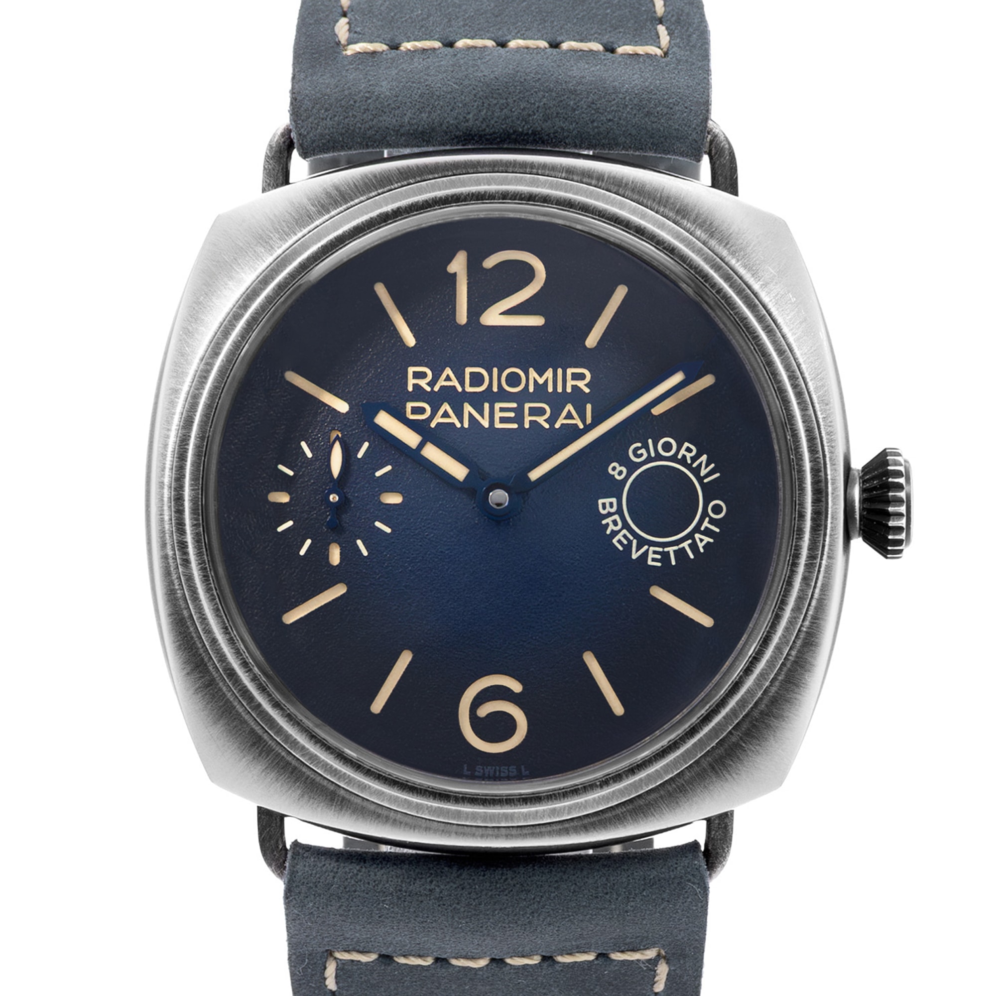 Panerai Radiomir PAM01348 45mm Arabic Blue Steel Mens Watch Box Paper 2023