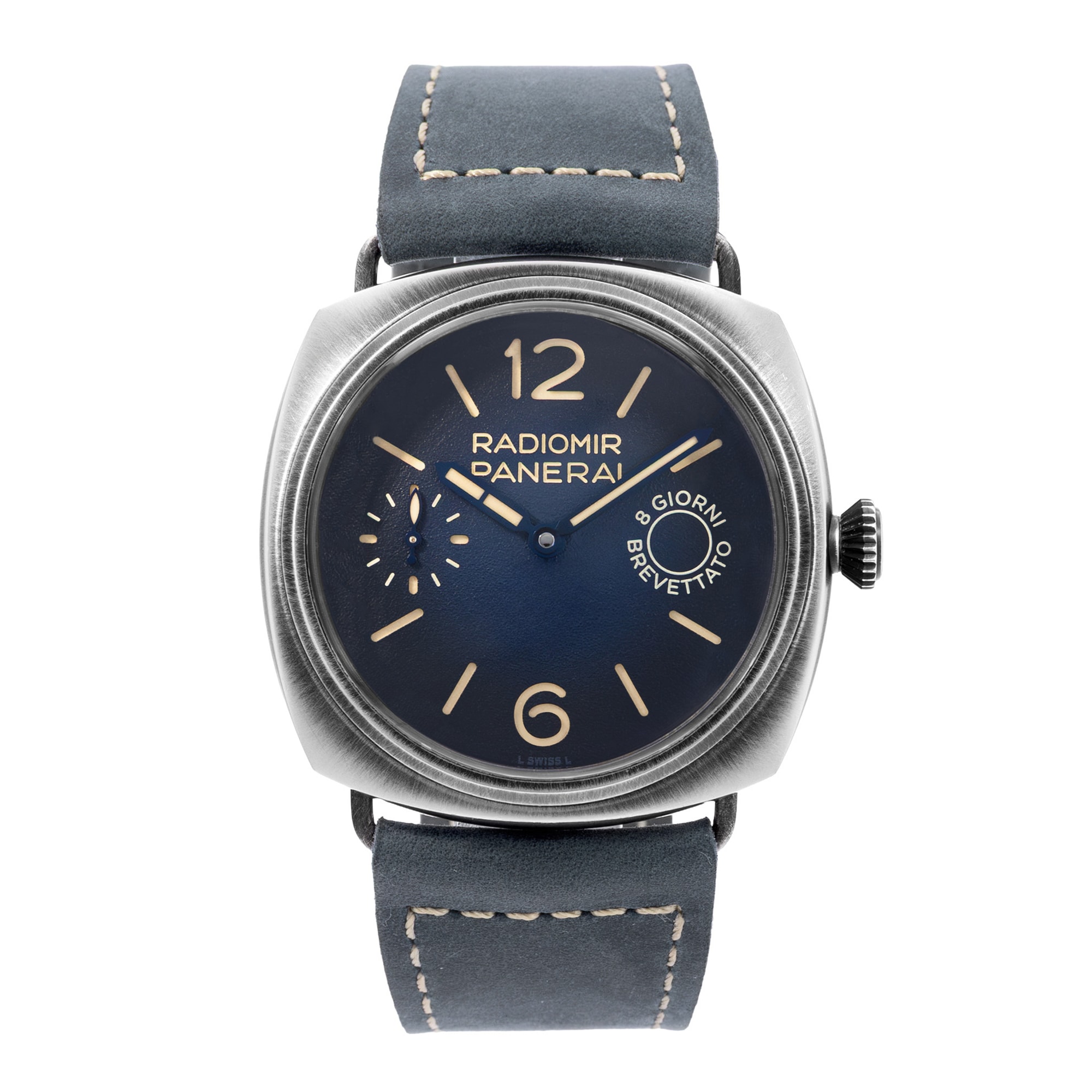 Panerai Radiomir PAM01348 45mm Arabic Blue Steel Mens Watch Box Paper 2023