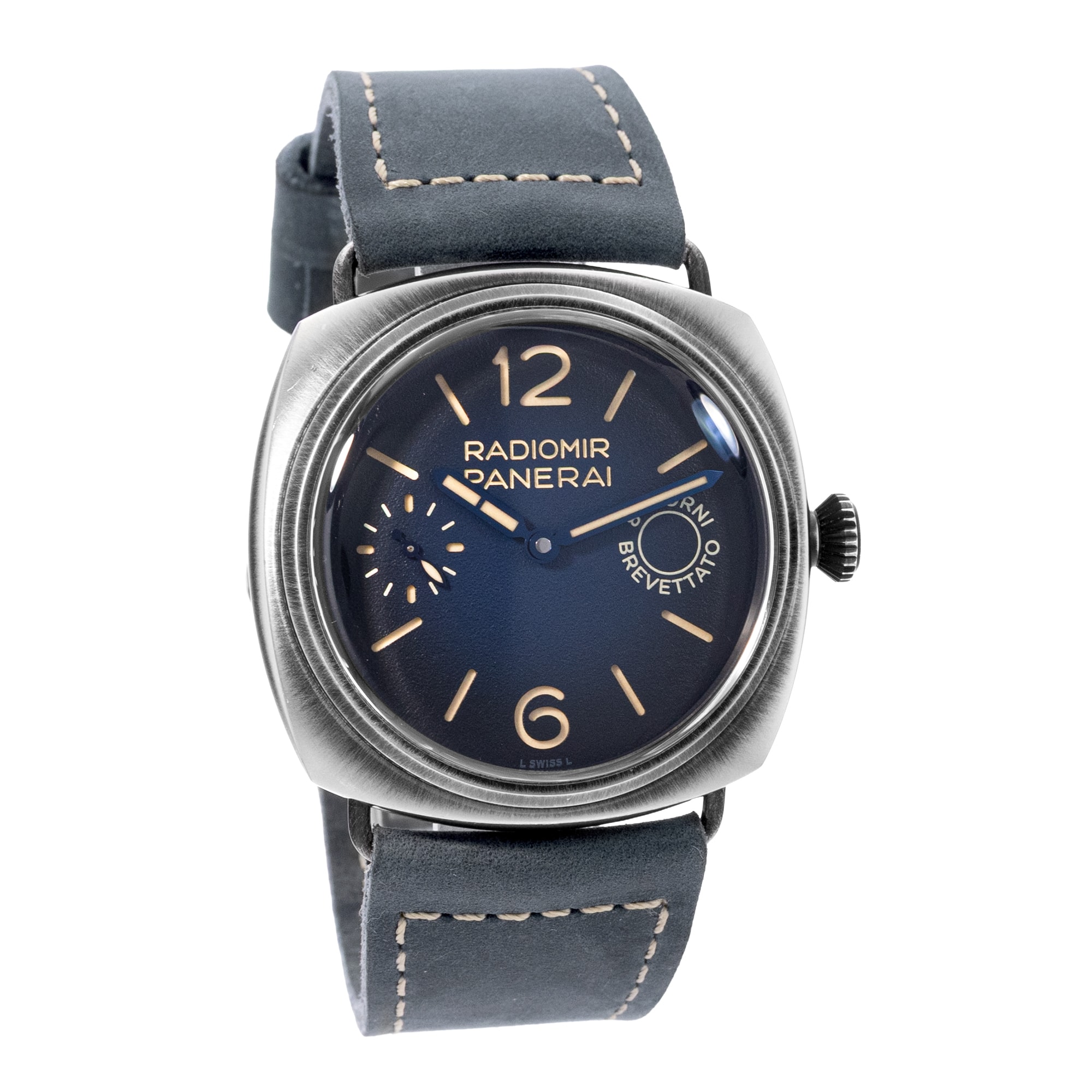 Panerai Radiomir PAM01348 45mm Arabic Blue Steel Mens Watch Box Paper 2023