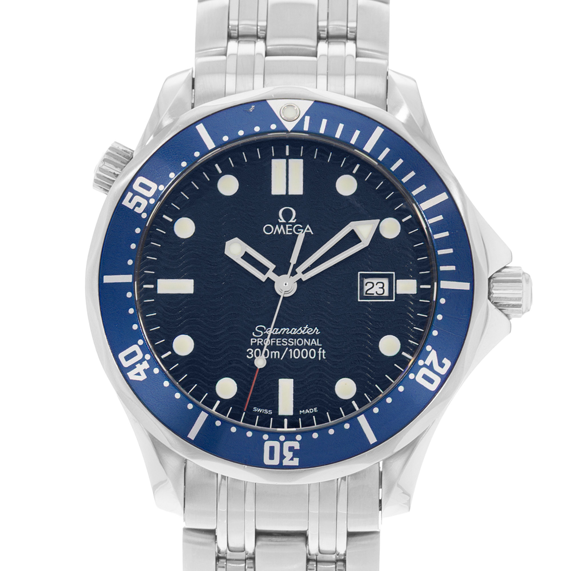 Omega Seamaster Diver 300 M 2541.80.00 41mm Blue Dial Steel Mens Watch