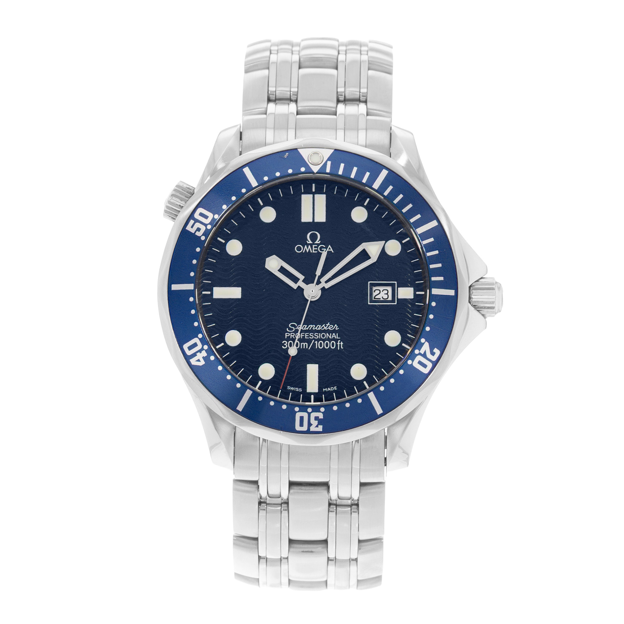 Omega Seamaster Diver 300 M 2541.80.00 41mm Blue Dial Steel Mens Watch