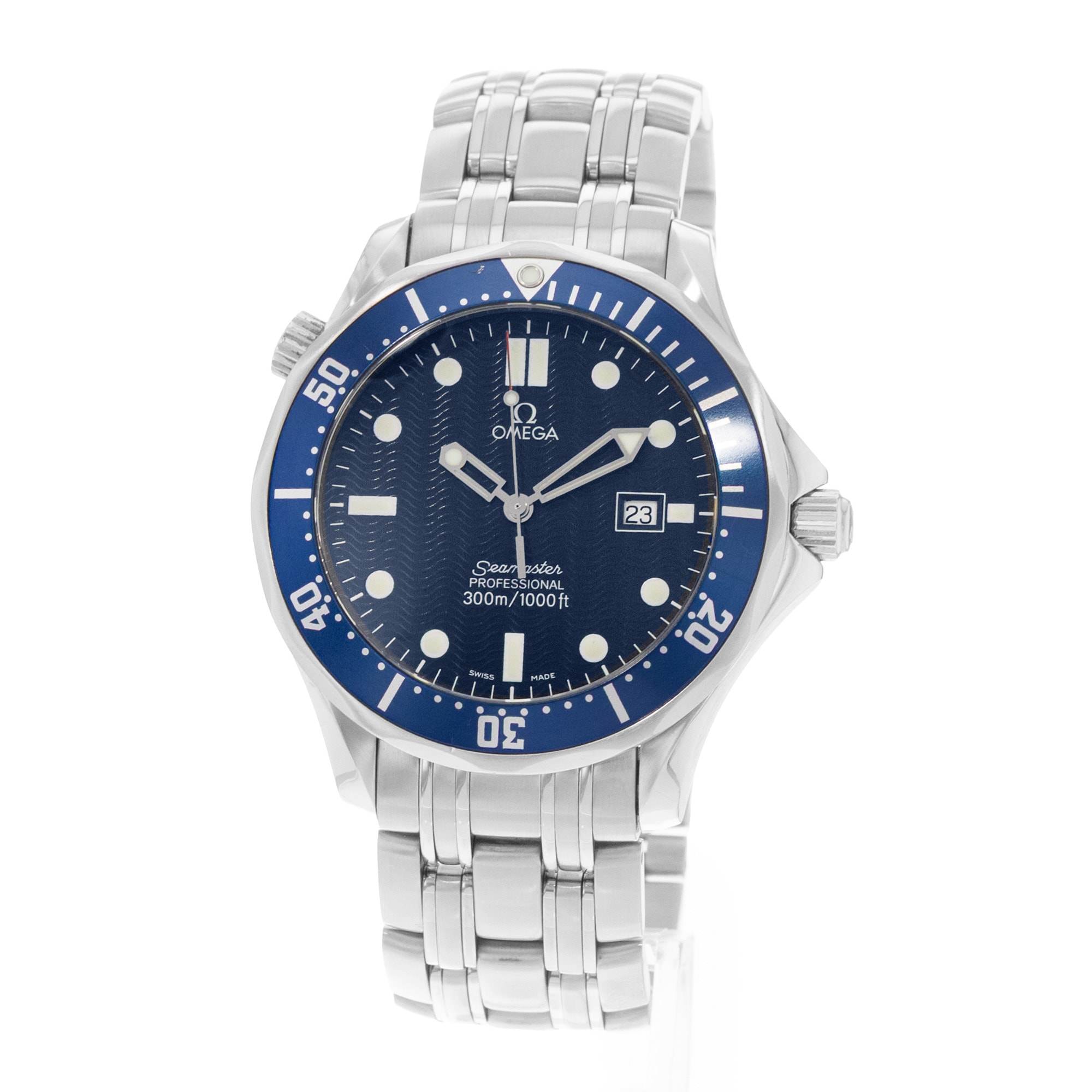 Omega Seamaster Diver 300 M 2541.80.00 41mm Blue Dial Steel Mens Watch