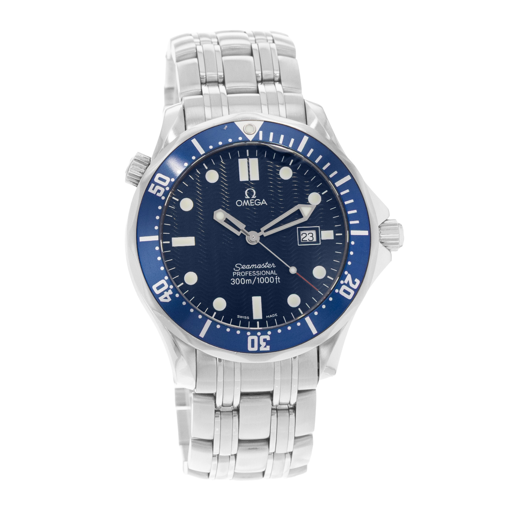 Omega Seamaster Diver 300 M 2541.80.00 41mm Blue Dial Steel Mens Watch