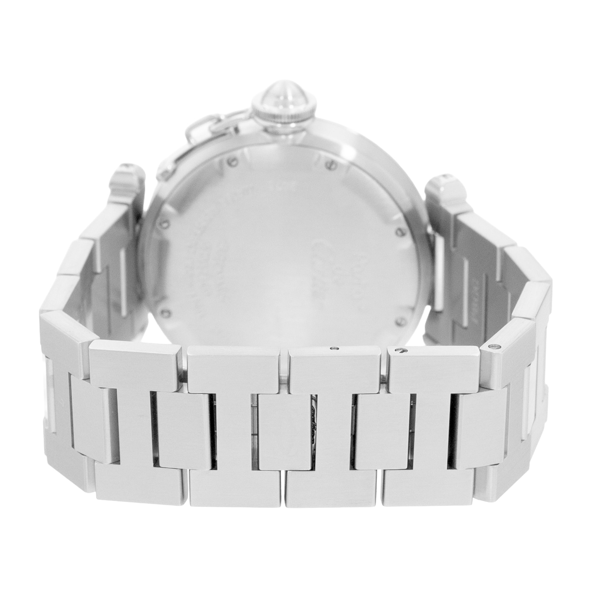 Cartier Pasha C W31044M7 2475 35mm Silver Roman Dial Steel Mens Watch