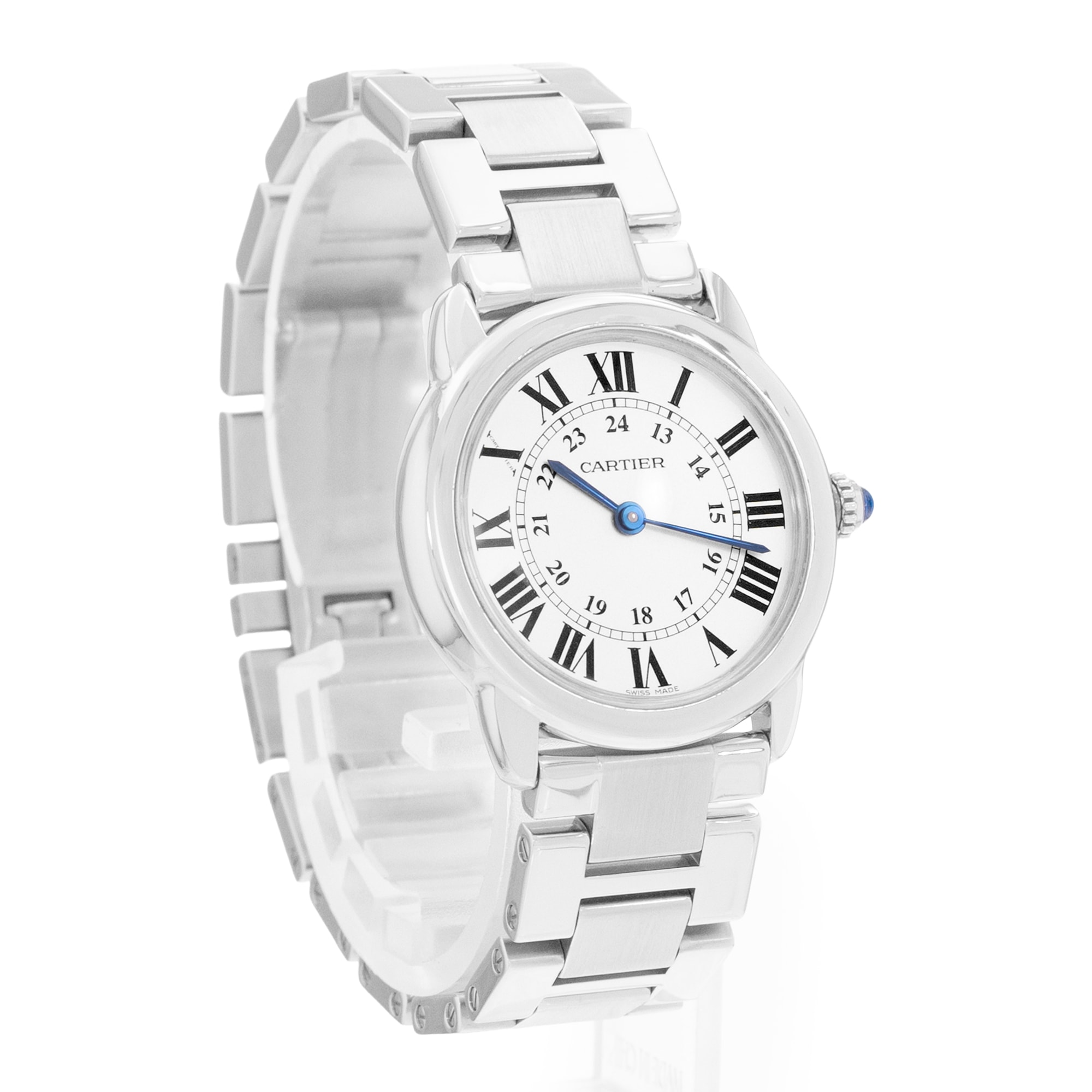 Cartier Ronde Solo de Cartier W6701004 3601 29mm Silver Steel Ladies Watch Card
