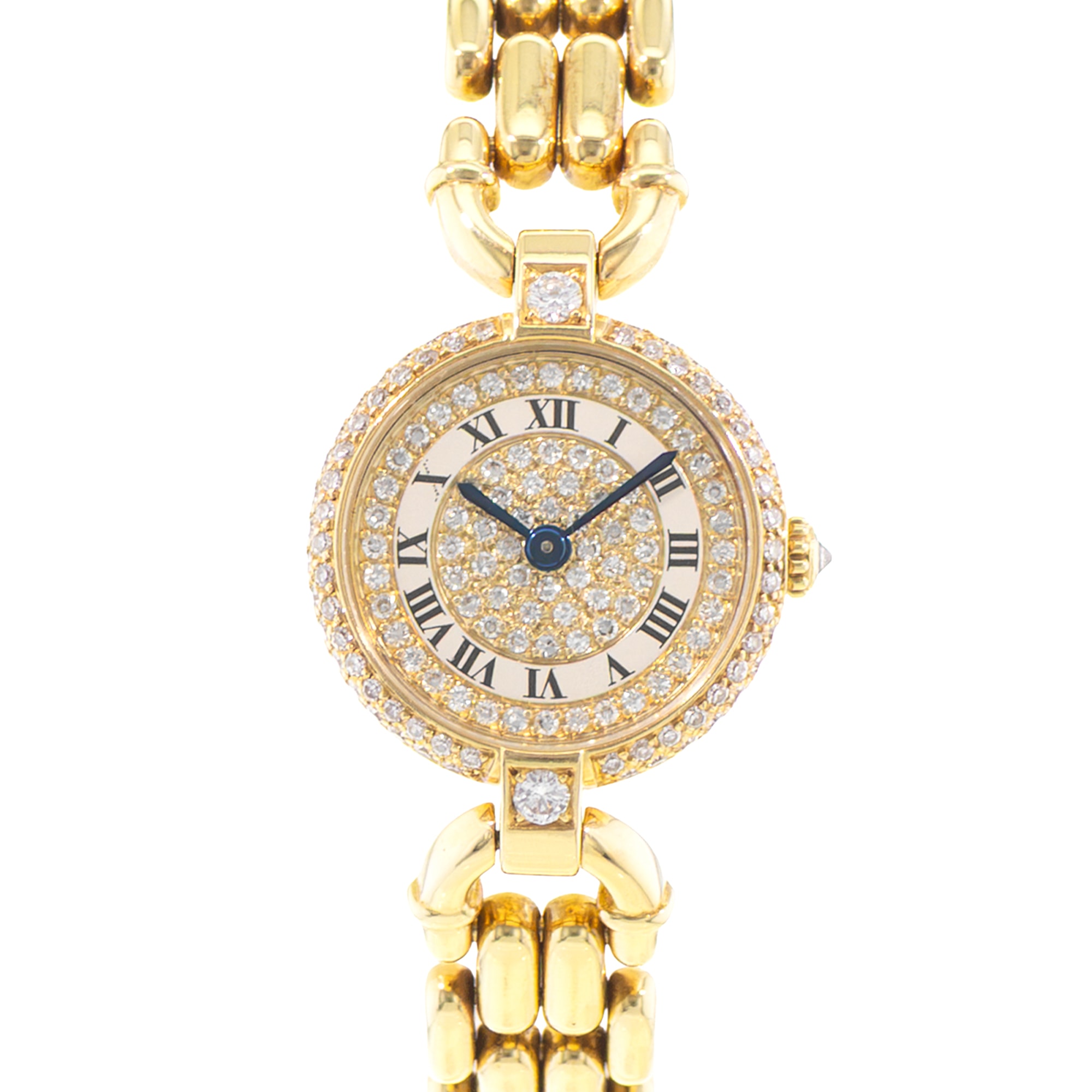 Cartier Colisee GGC98010 0273 19mm Diamonds Roman 18k Yellow Gold Ladies Watch