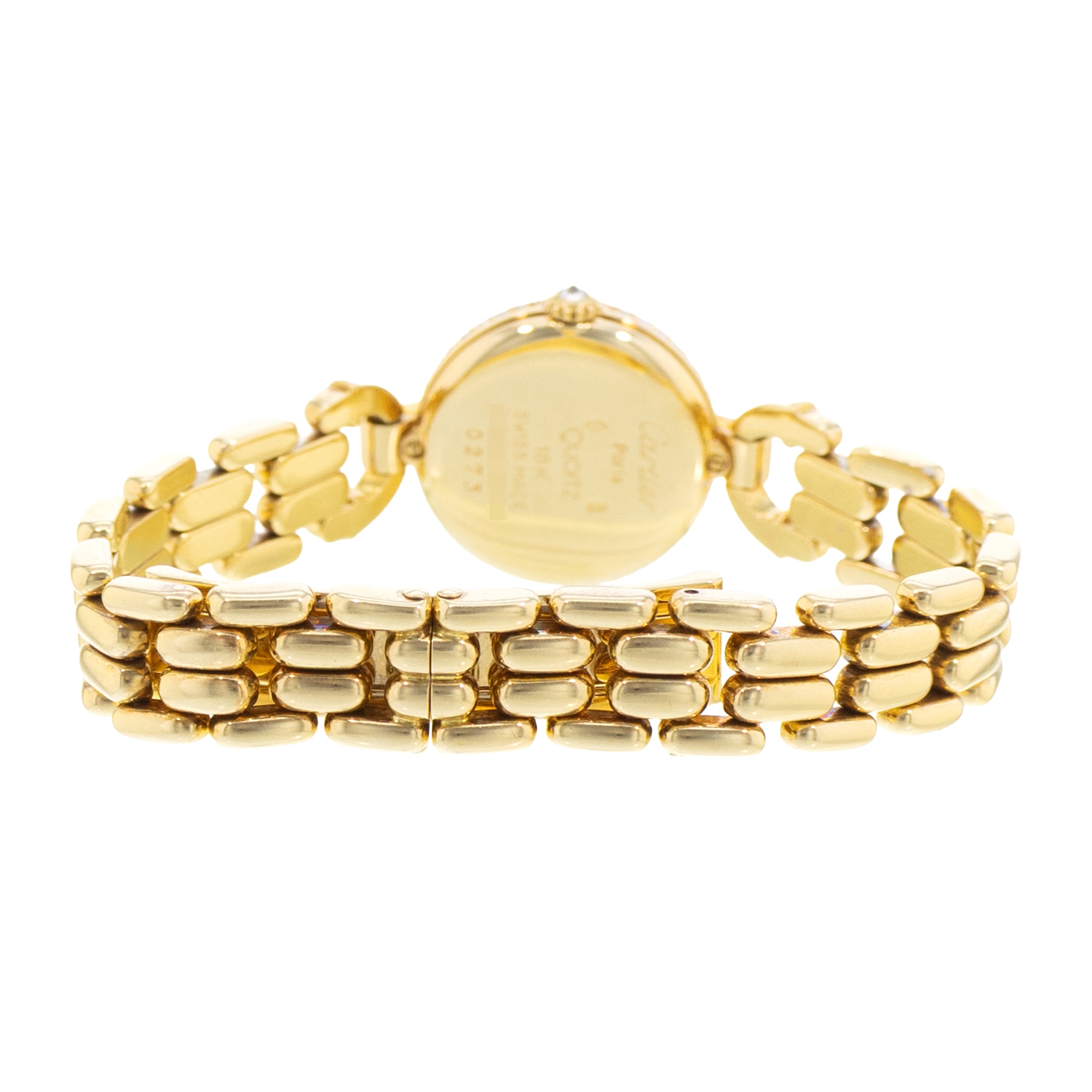 Cartier Colisee GGC98010 0273 19mm Diamonds Roman 18k Yellow Gold Ladies Watch