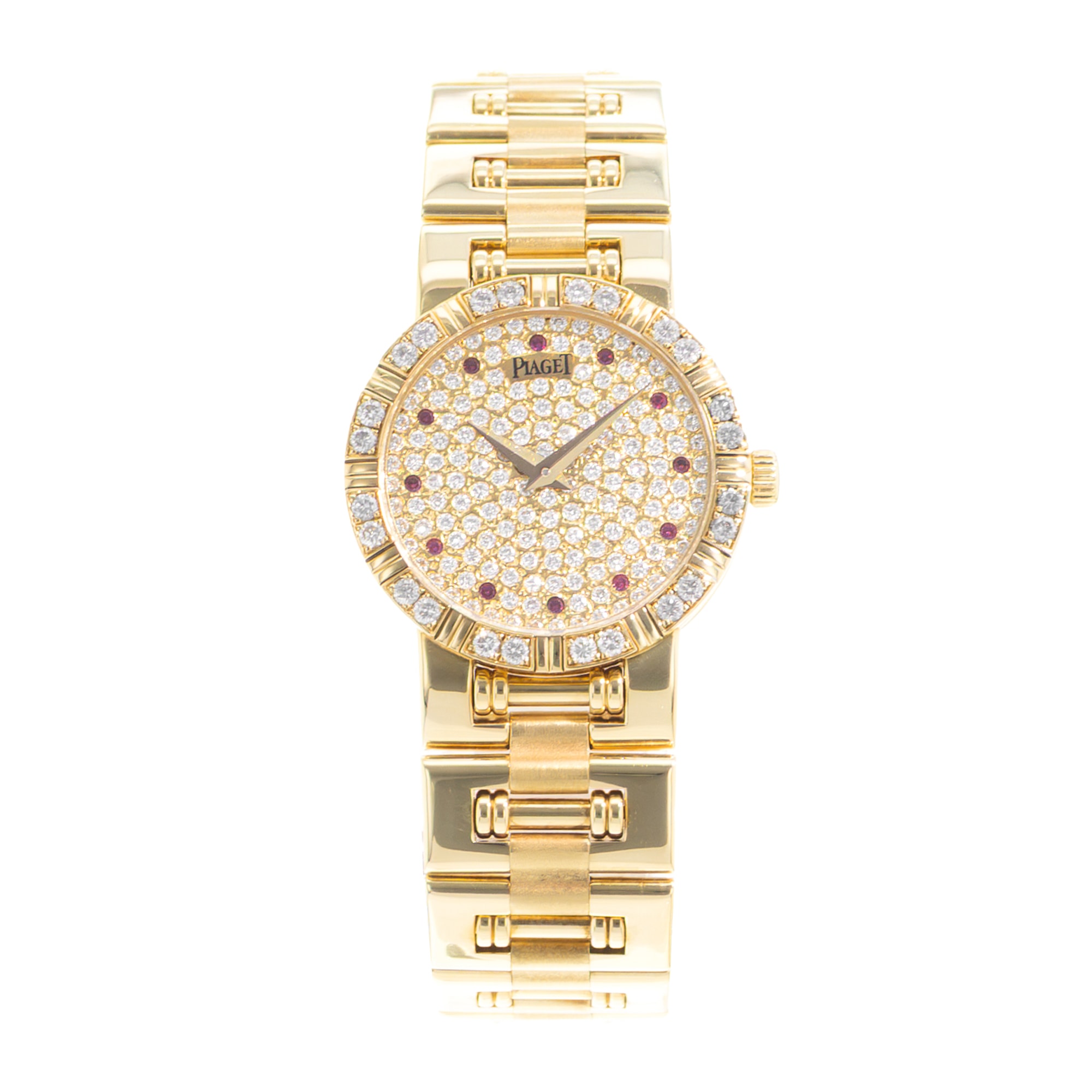 Piaget Dancer 80564K81 23mm Vintage Diamonds Yellow Gold Ladies Watch Papers