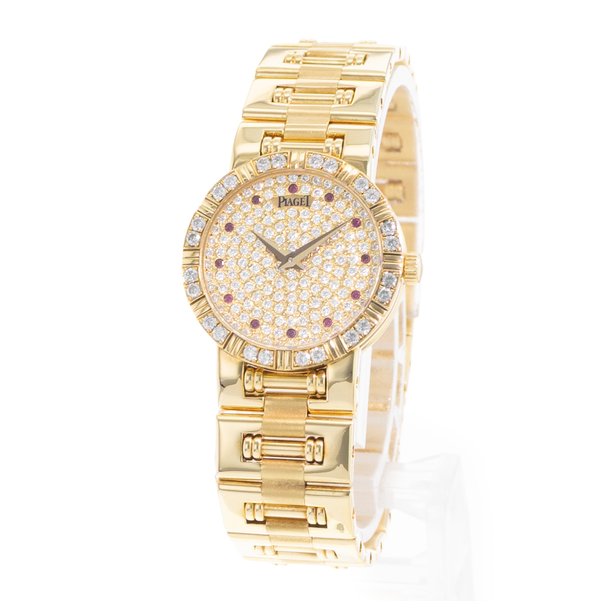 Piaget Dancer 80564K81 23mm Vintage Diamonds Yellow Gold Ladies Watch Papers