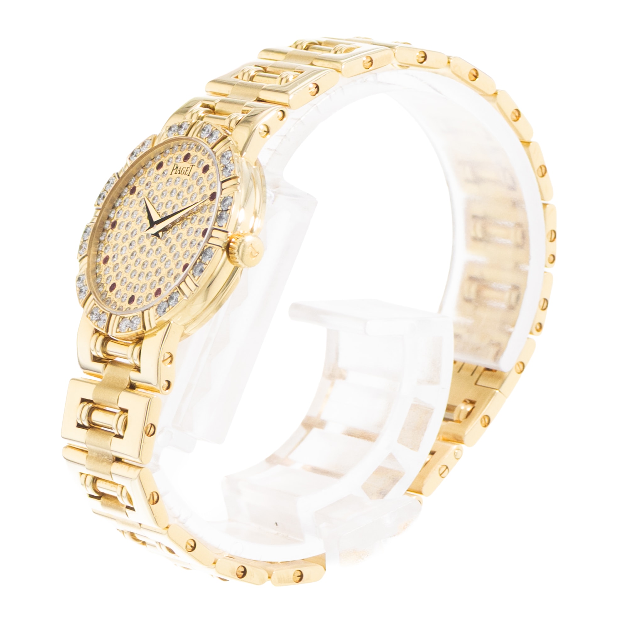 Piaget Dancer 80564K81 23mm Vintage Diamonds Yellow Gold Ladies Watch Papers