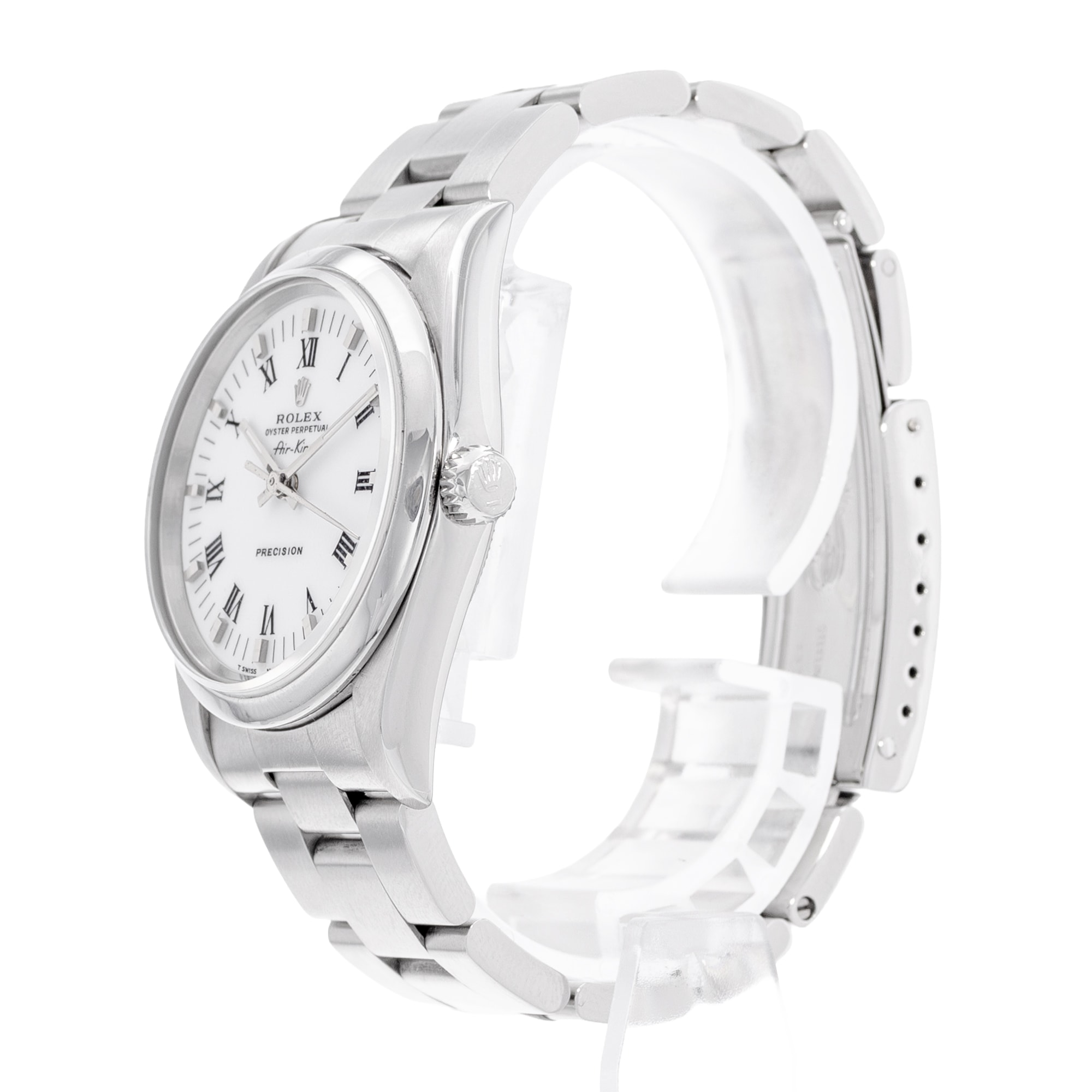 Rolex Air King 34 14000 White Roman Dial Steel Automatic Oyster Mens Watch