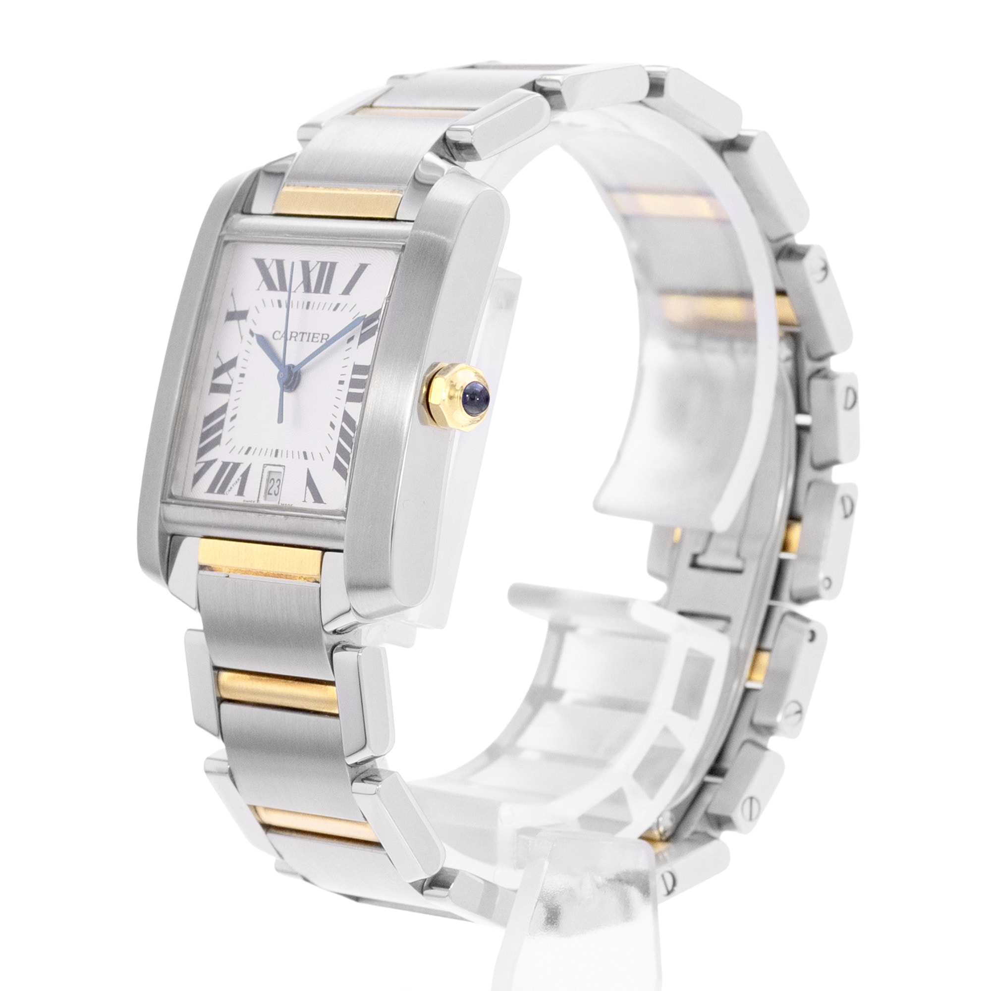 Cartier Tank Francaise W51005Q4 2302 28mm Large Yellow Gold Ladies Watch Papers