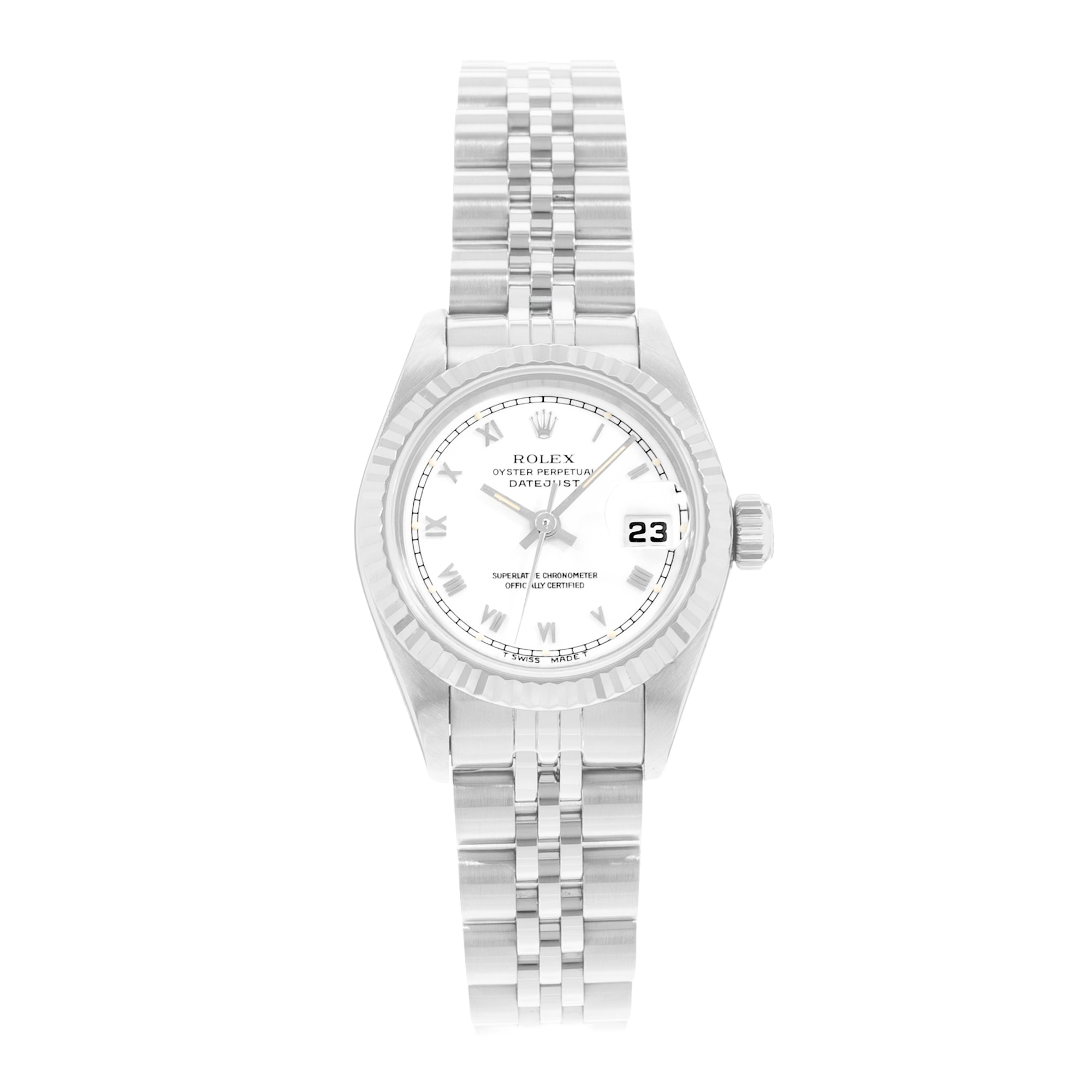 Rolex Datejust 26 69174 Vintage Steel Jubilee Automatic Ladies Watch Papers