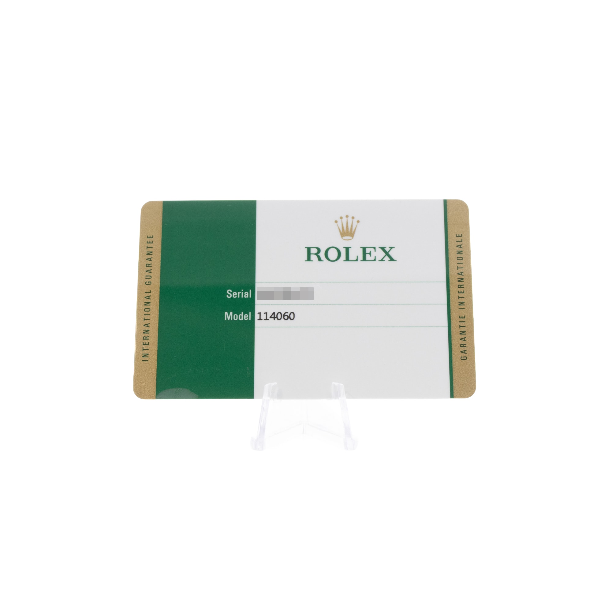 Rolex Submariner No Date 114060 40mm Black Dial Steel Oyster Mens Watch Card