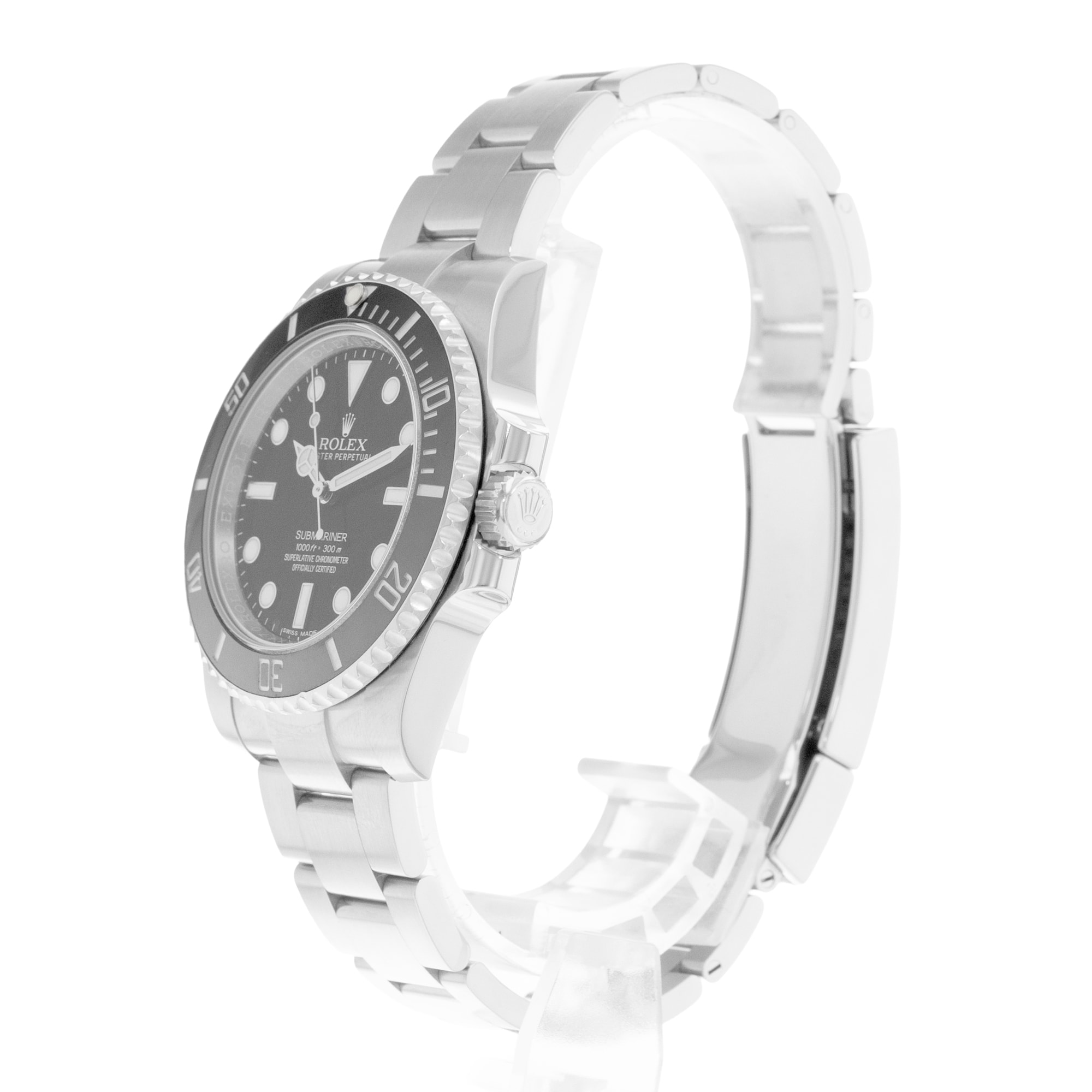 Rolex Submariner No Date 114060 40mm Black Dial Steel Oyster Mens Watch Card