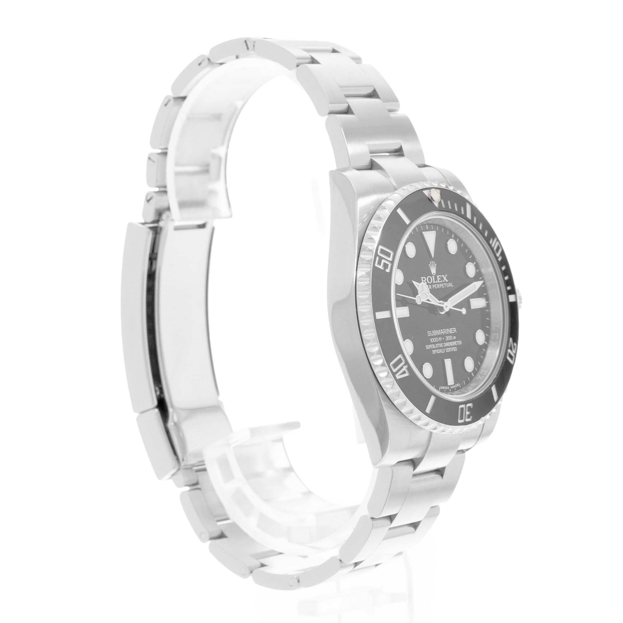 Rolex Submariner No Date 114060 40mm Black Dial Steel Oyster Mens Watch Card
