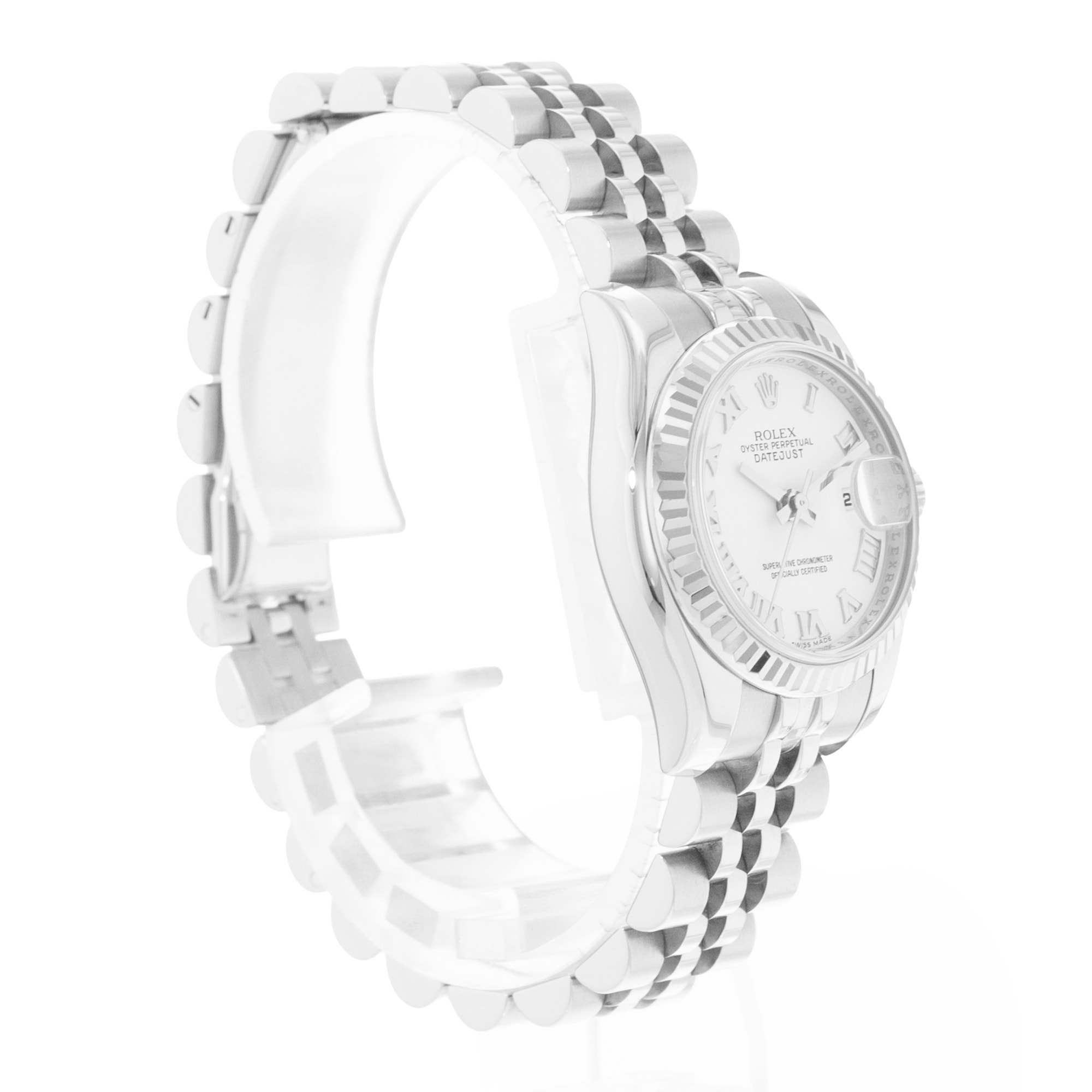 Rolex Datejust 26 179174 Silver Roman Dial Steel Jubilee Automatic Ladies Watch