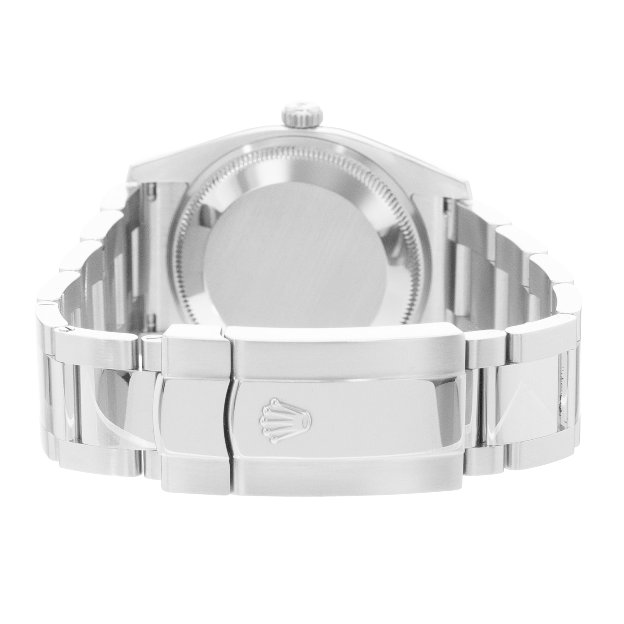 Rolex Oyster Perpetual 34 115200 Silver Dial Steel Automatic Mens Watch Card