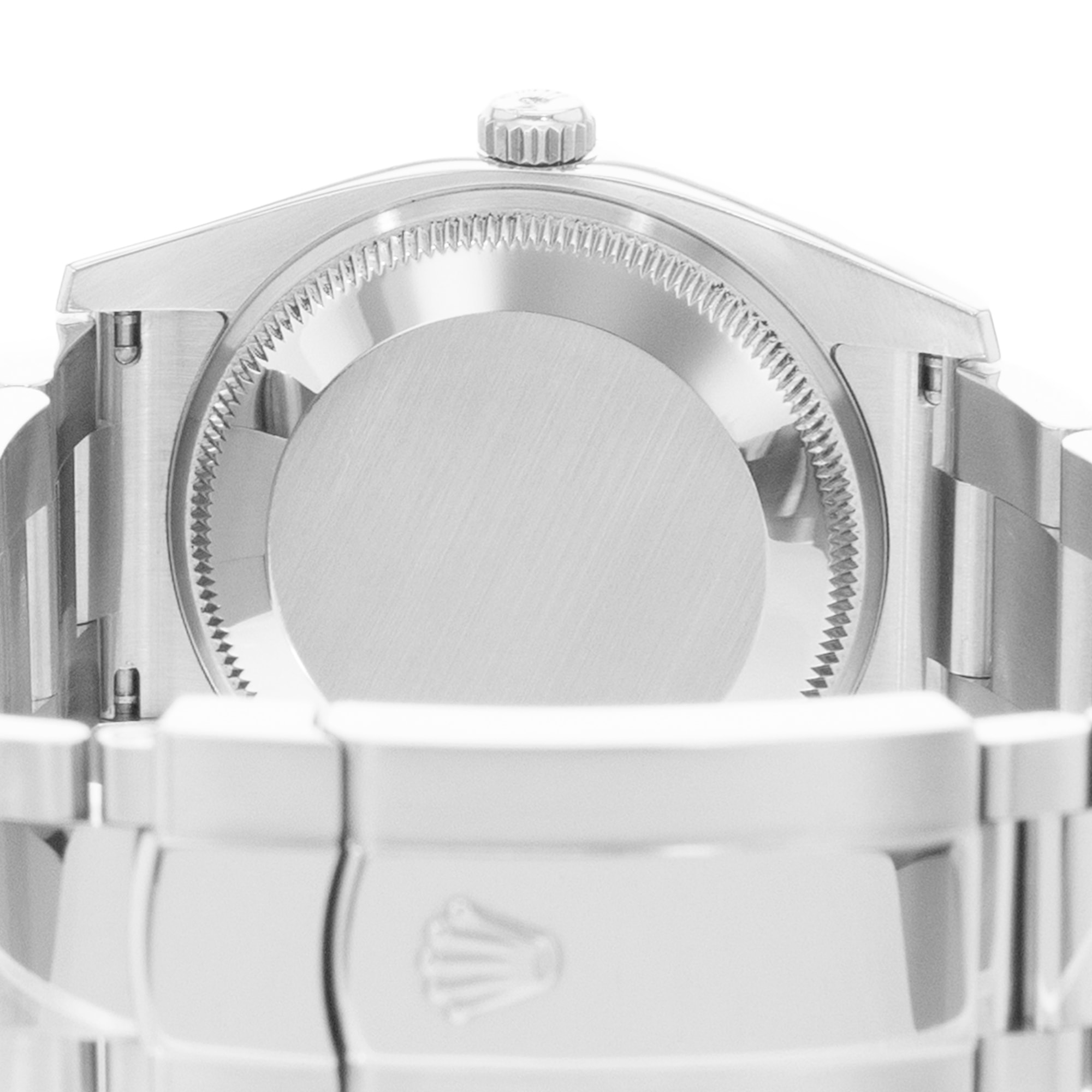 Rolex Oyster Perpetual 34 115200 Silver Dial Steel Automatic Mens Watch Card