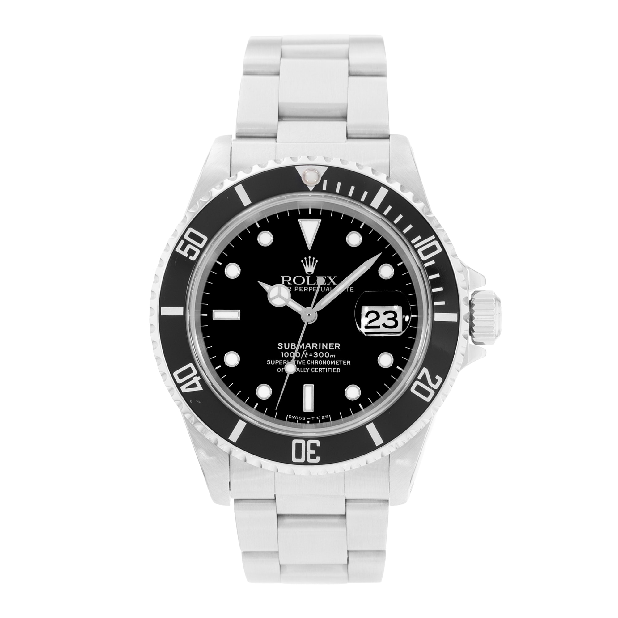 Rolex Submariner Date 16610 40mm Black Steel Oyster AUtomatic Mens Watch