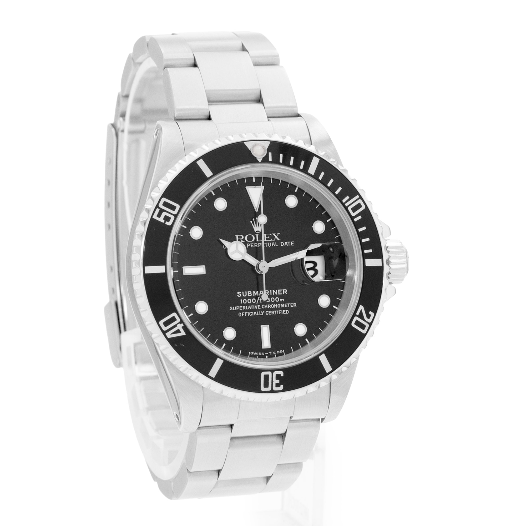 Rolex Submariner Date 16610 40mm Black Steel Oyster AUtomatic Mens Watch