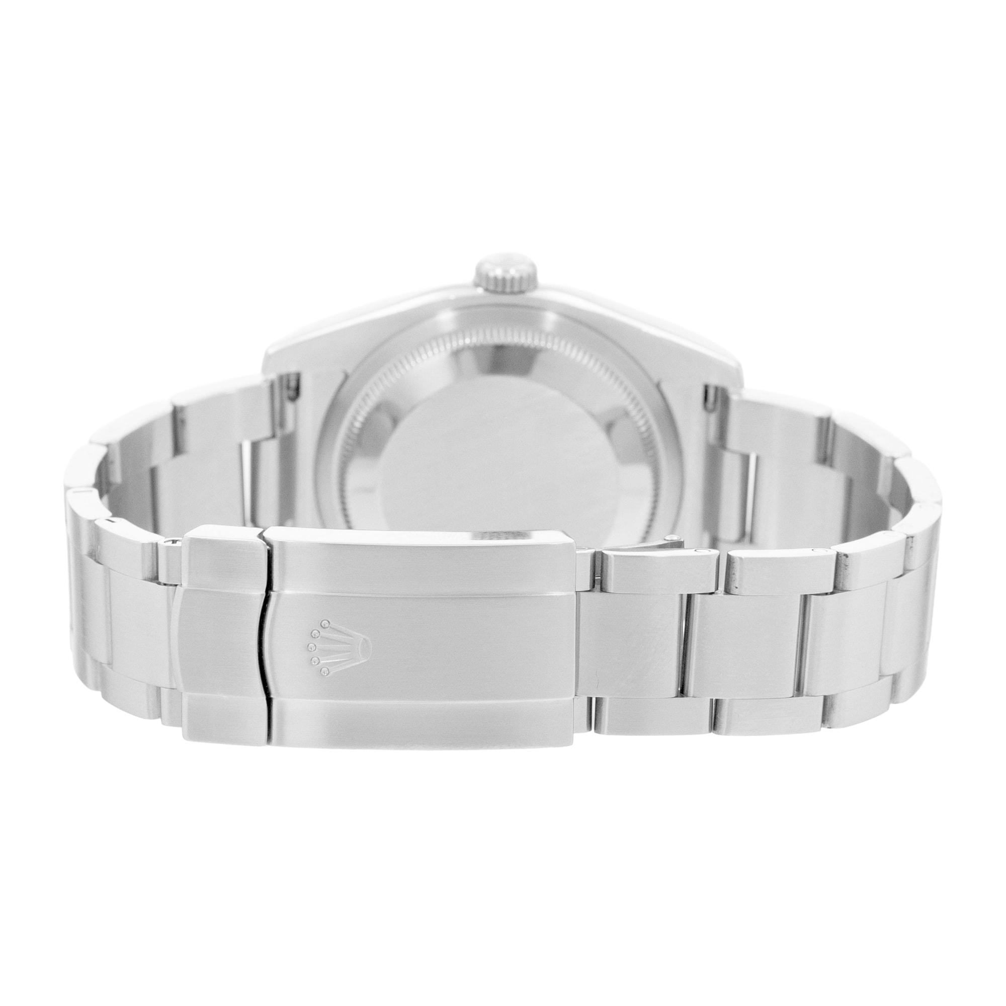 Rolex Oyster Perpetual 36 116000 Silver Blue Dial Steel Mens Watch