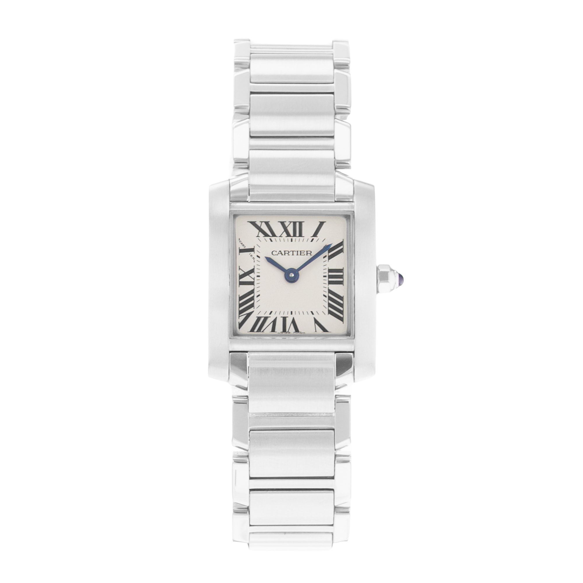 Cartier Tank Francaise W51008Q3 3217 20mm Small Silver Steel Ladies Watch