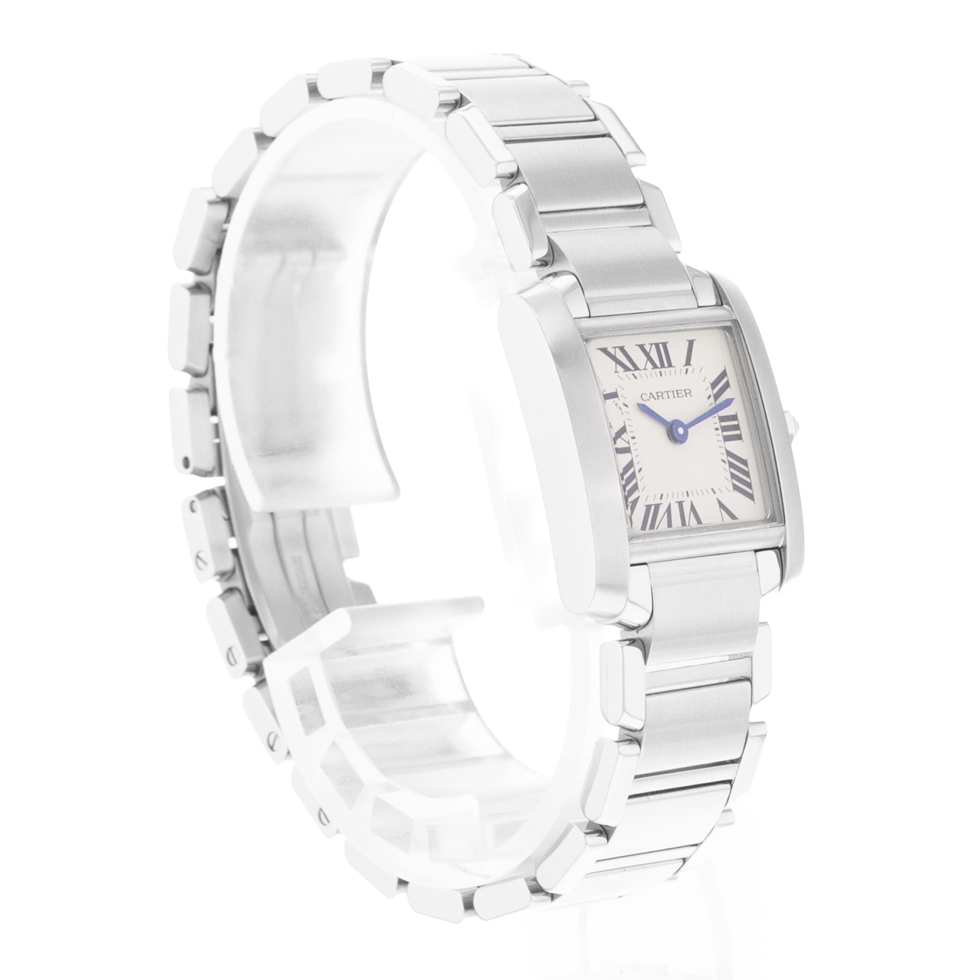 Cartier Tank Francaise W51008Q3 3217 20mm Small Silver Steel Ladies Watch