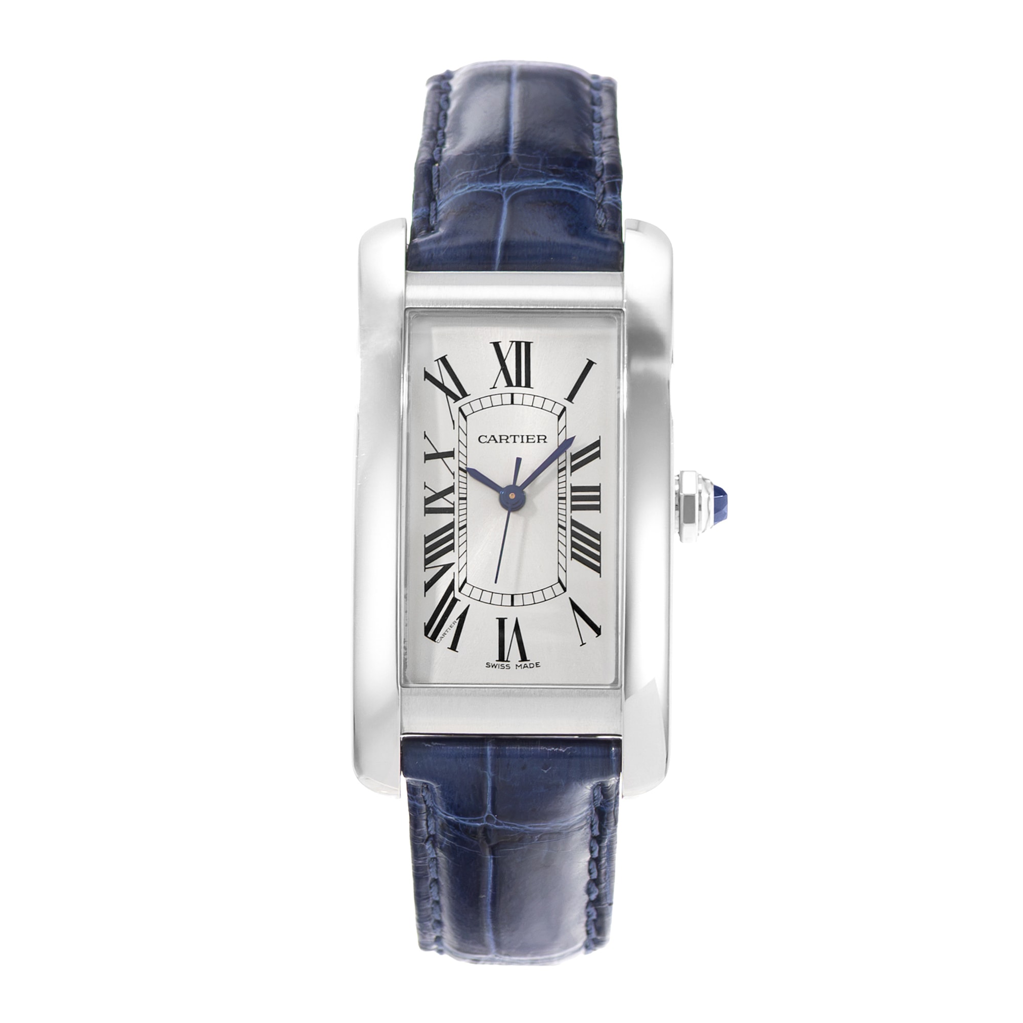 Cartier Tank Americaine WSTA0017 3971 22mm Medium Silver Steel Ladies Watch