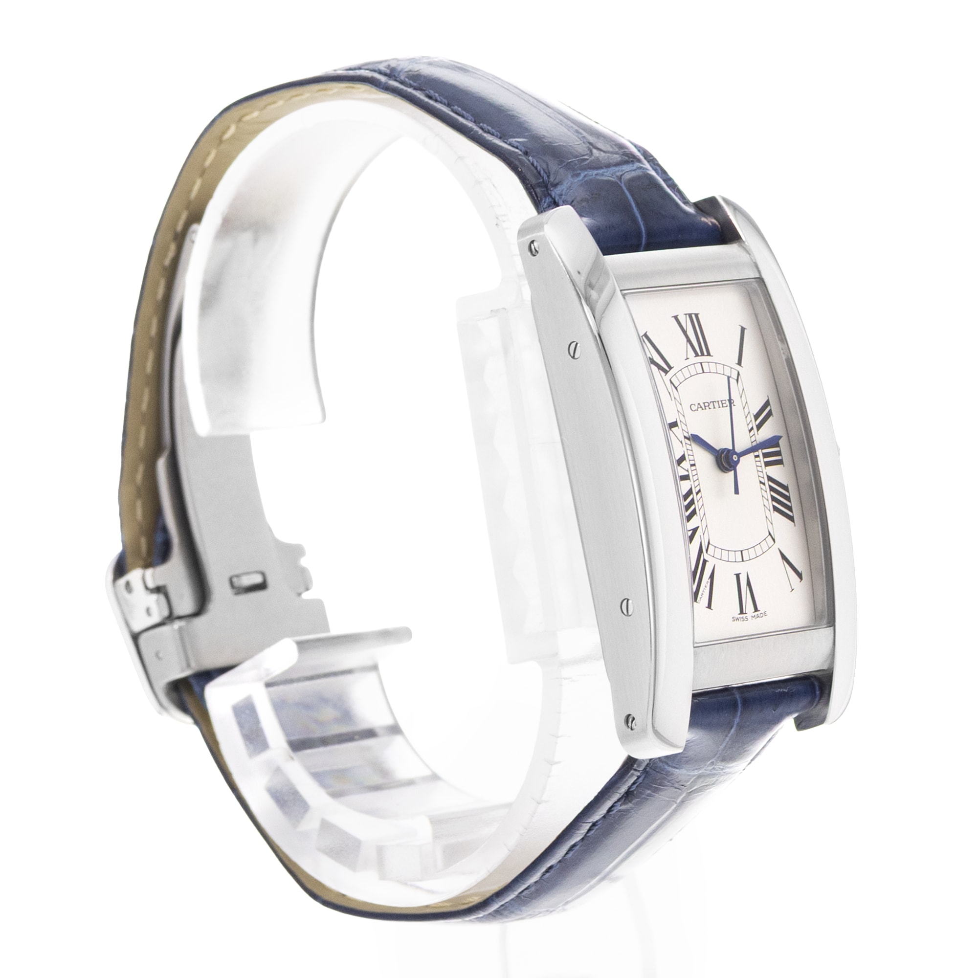 Cartier Tank Americaine WSTA0017 3971 22mm Medium Silver Steel Ladies Watch