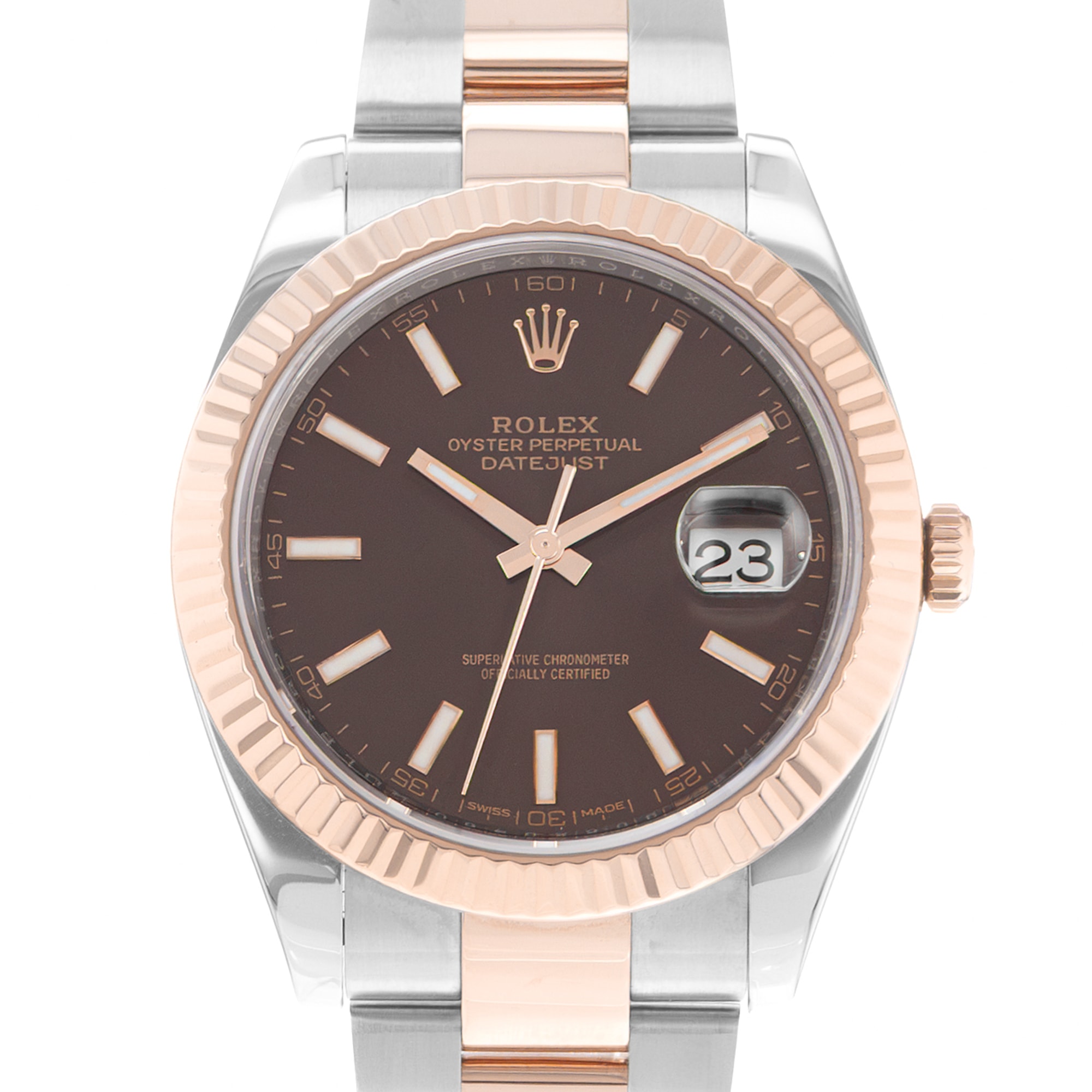 Rolex Datejust 41 126331 Chocolate Dial Steel Rose Gold Automatic Mens Watch