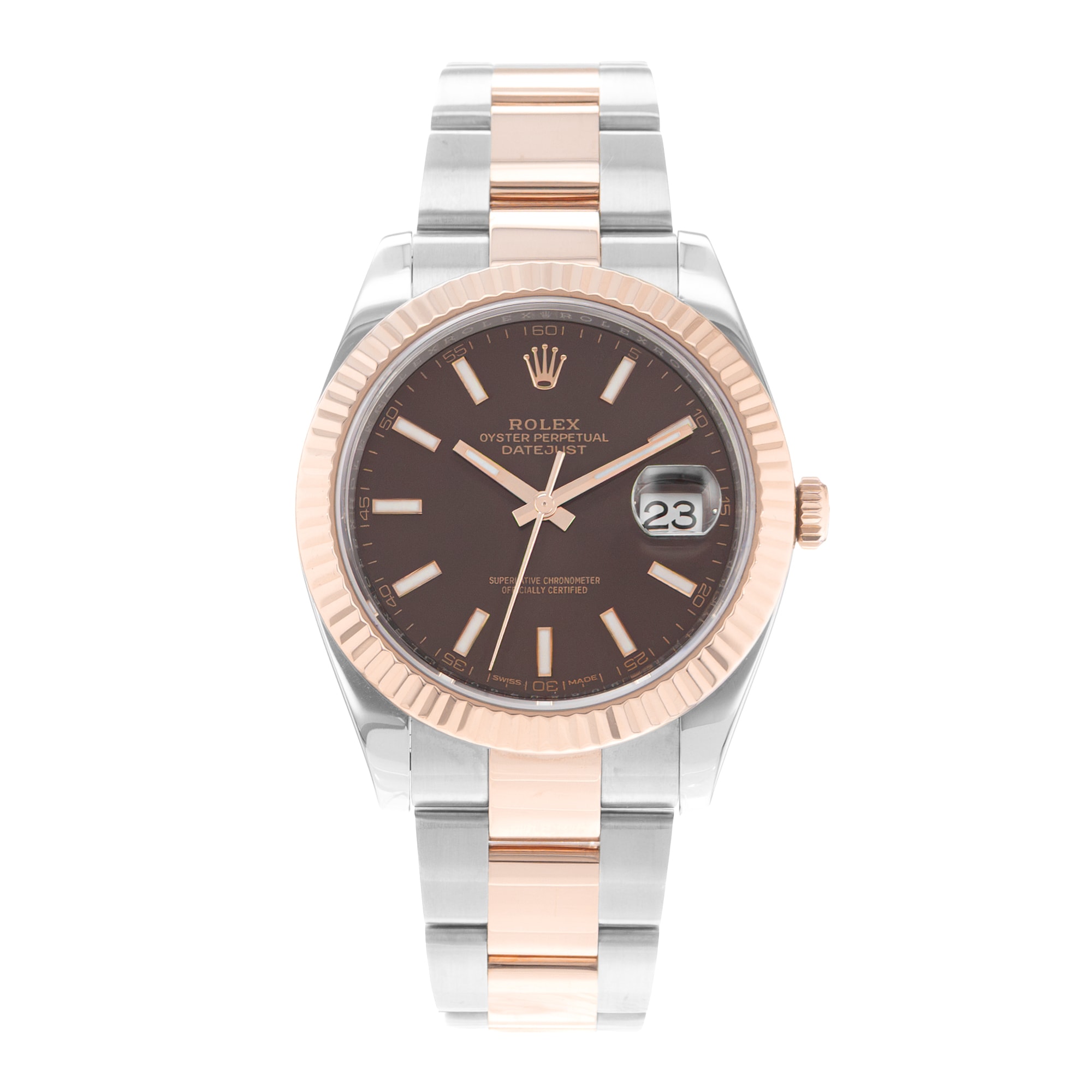 Rolex Datejust 41 126331 Chocolate Dial Steel Rose Gold Automatic Mens Watch
