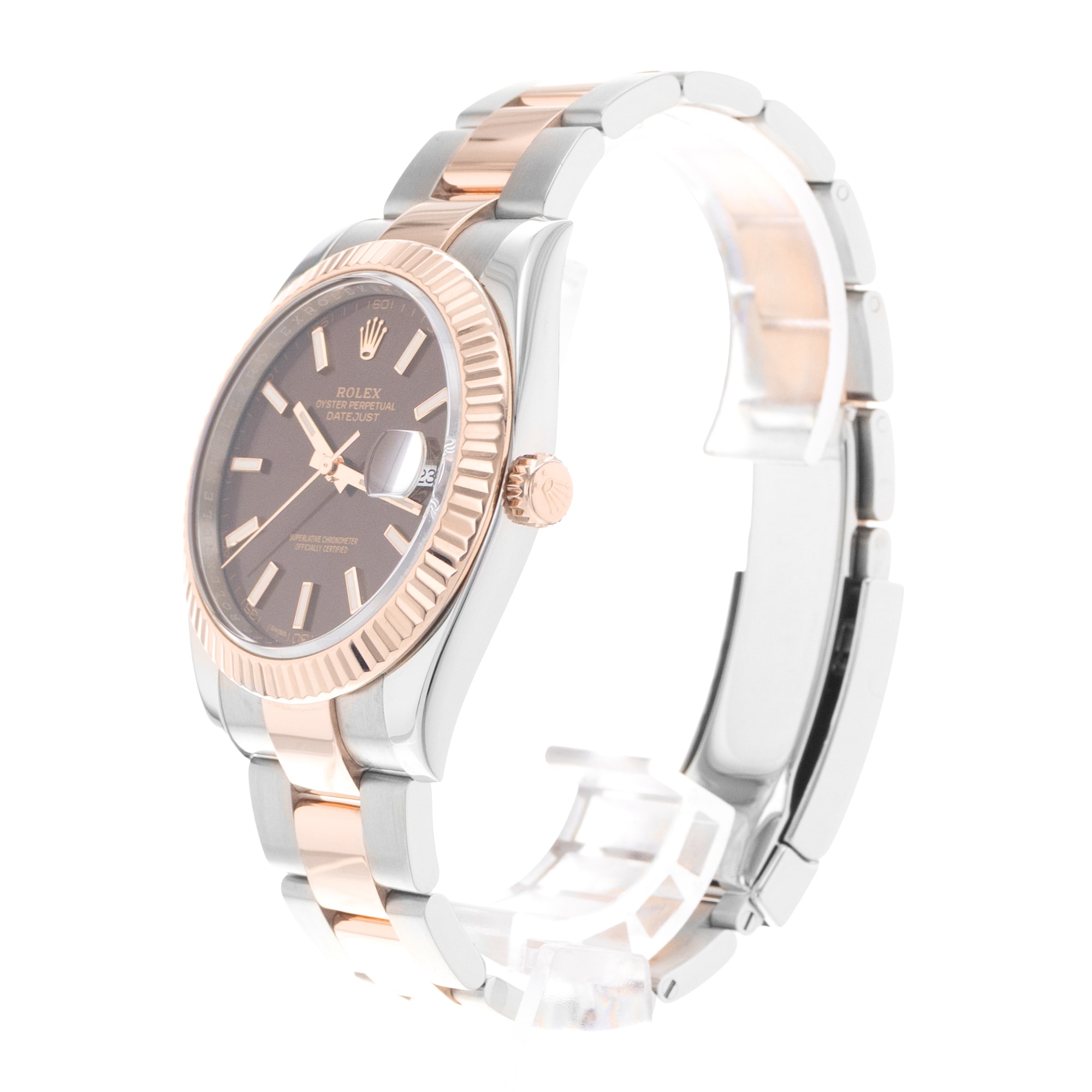 Rolex Datejust 41 126331 Chocolate Dial Steel Rose Gold Automatic Mens Watch